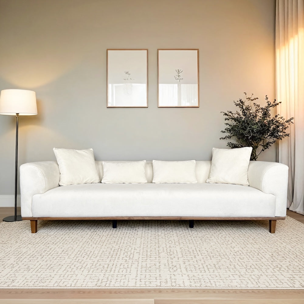 Tampa Cream Velvet Sofa