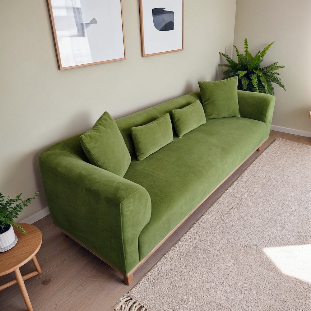 Tampa Green Velvet Sofa