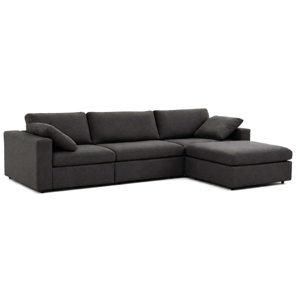 Texas Modern 4-Piece Modular Sofa - Dark Gray