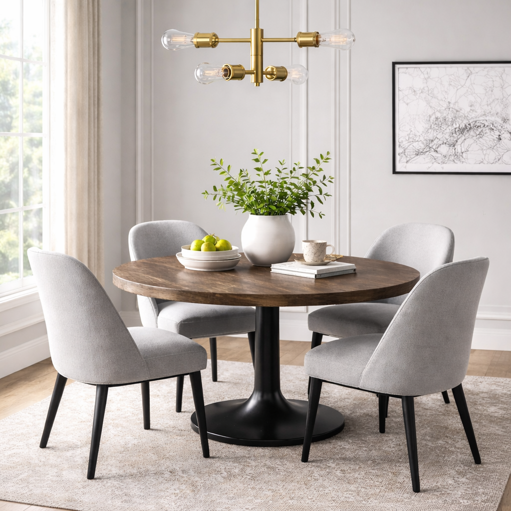 Trellis Four Lights Modern Gold Chandelier