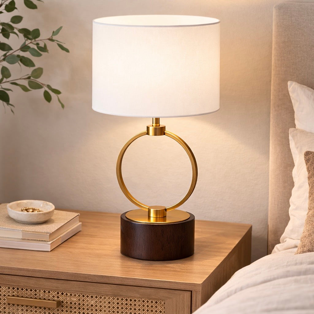 Vega Metal Circular Table Lamp