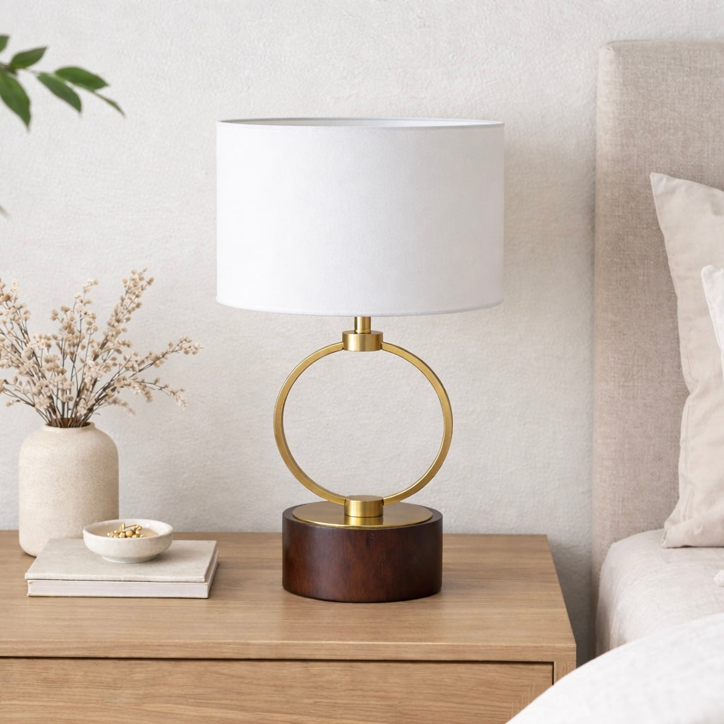 Vega Metal Circular Table Lamp