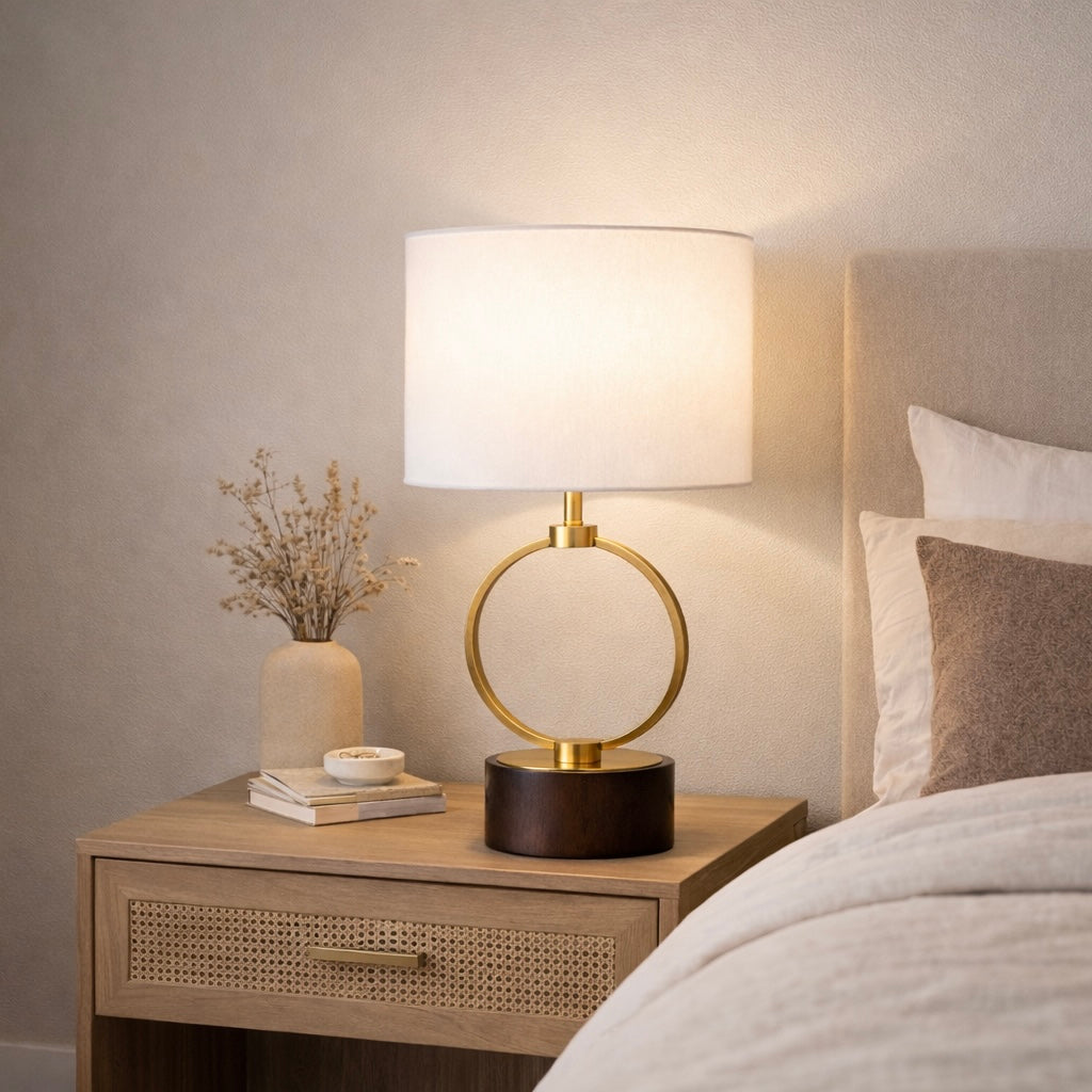 Vega Metal Circular Table Lamp