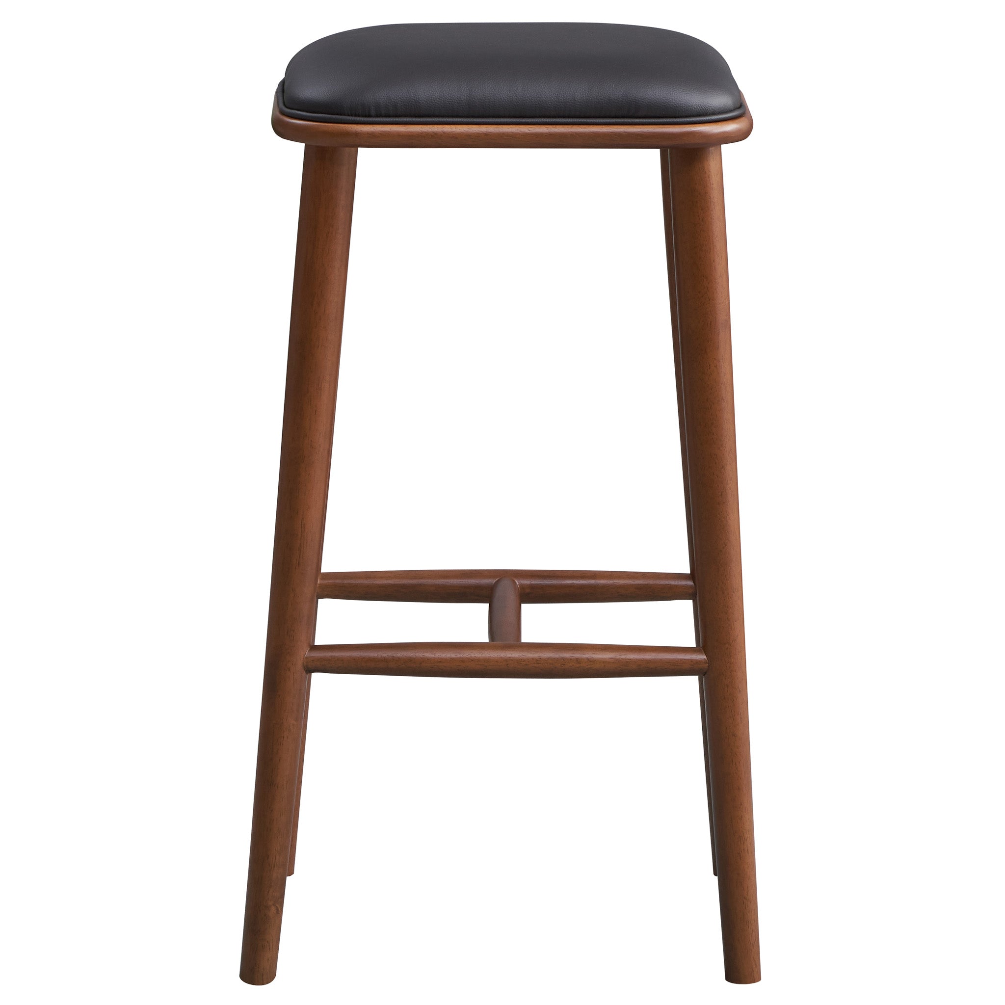 Westbury Black Vegan Leather Bar Stool