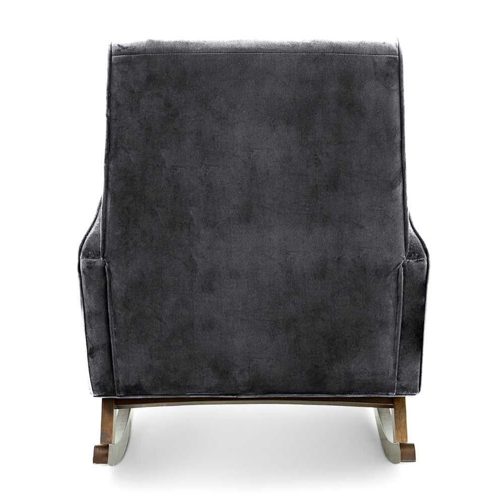 Windsor Dark Grey Microfiber Rocking Chair