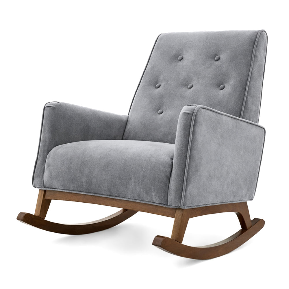 Windsor Grey Microfiber Rocking Chair