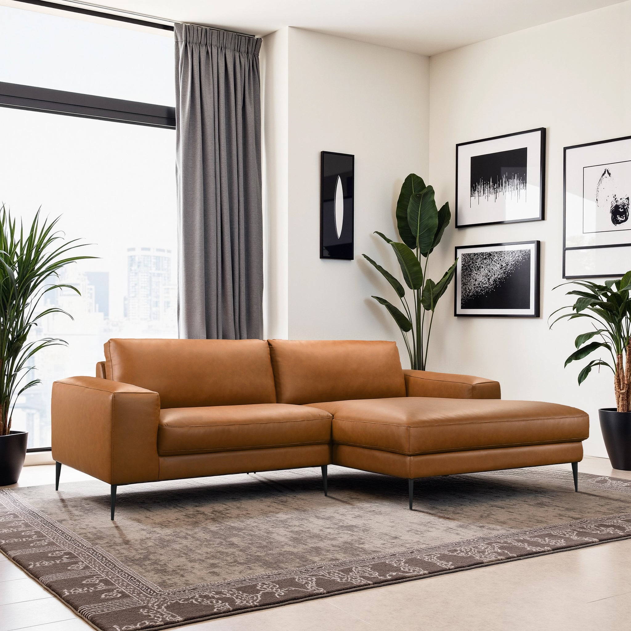 Dillon Vegan Leather Sectional Sofa - New York Modern Furniture
