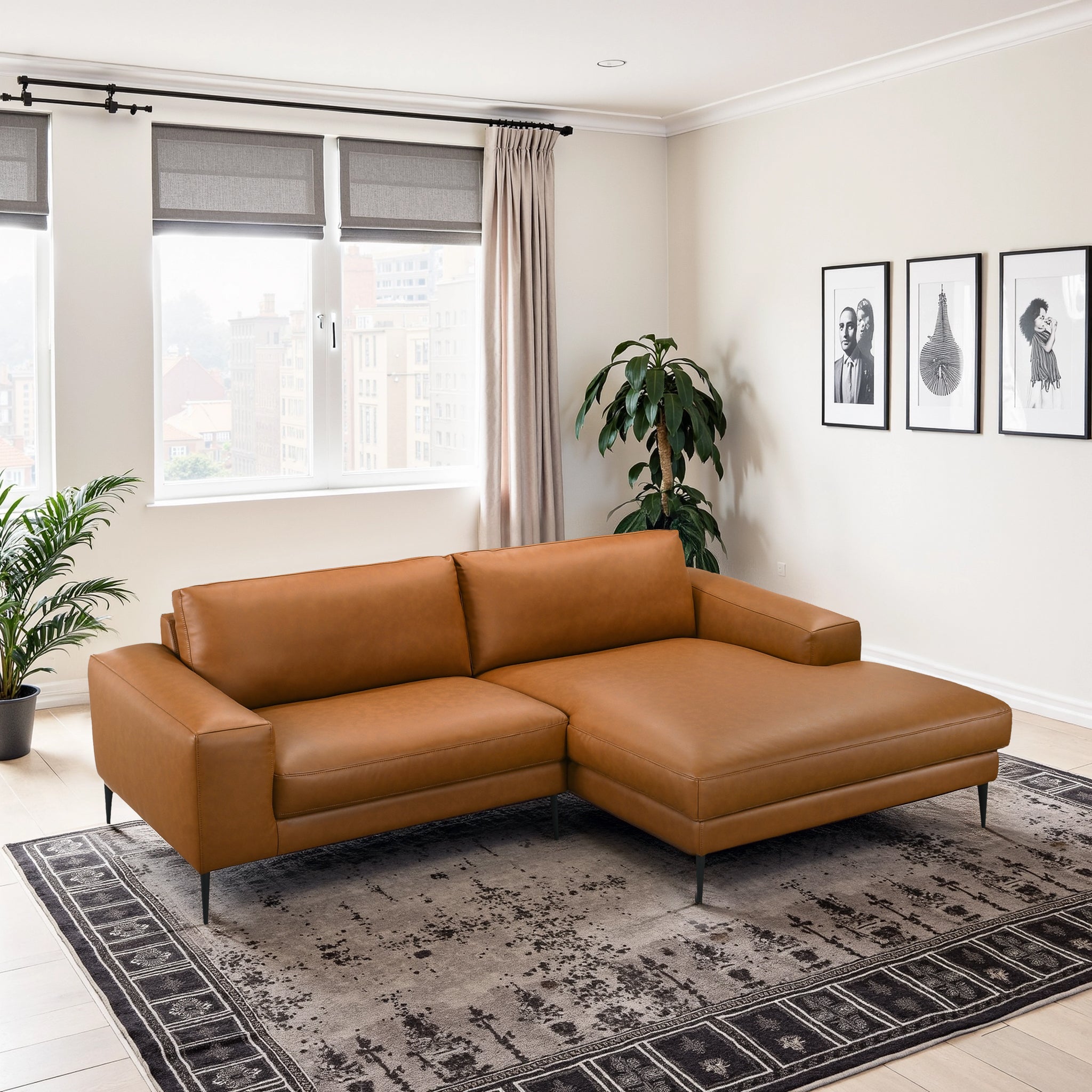 Dillon Vegan Leather Sectional Sofa - New York Modern Furniture