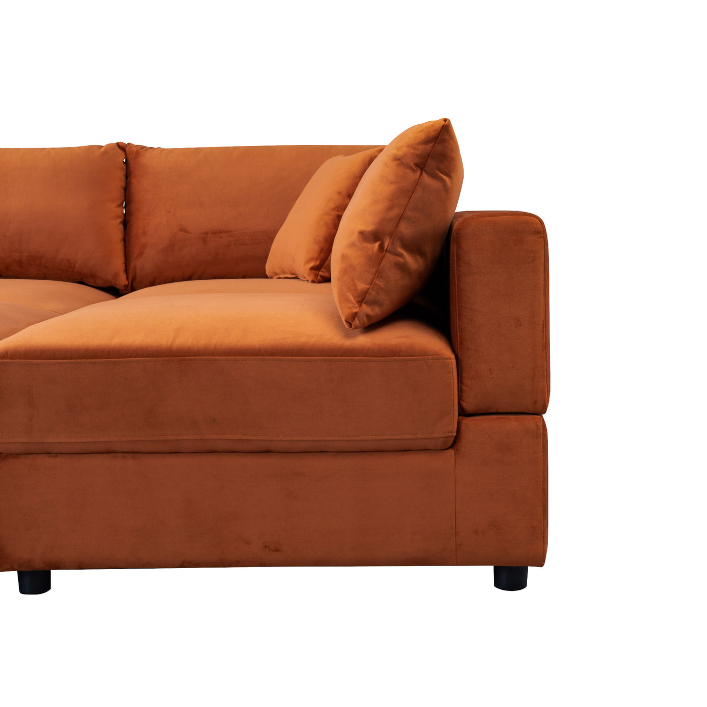 Adriana Velvet Modular Sofa, view 3 of 6
