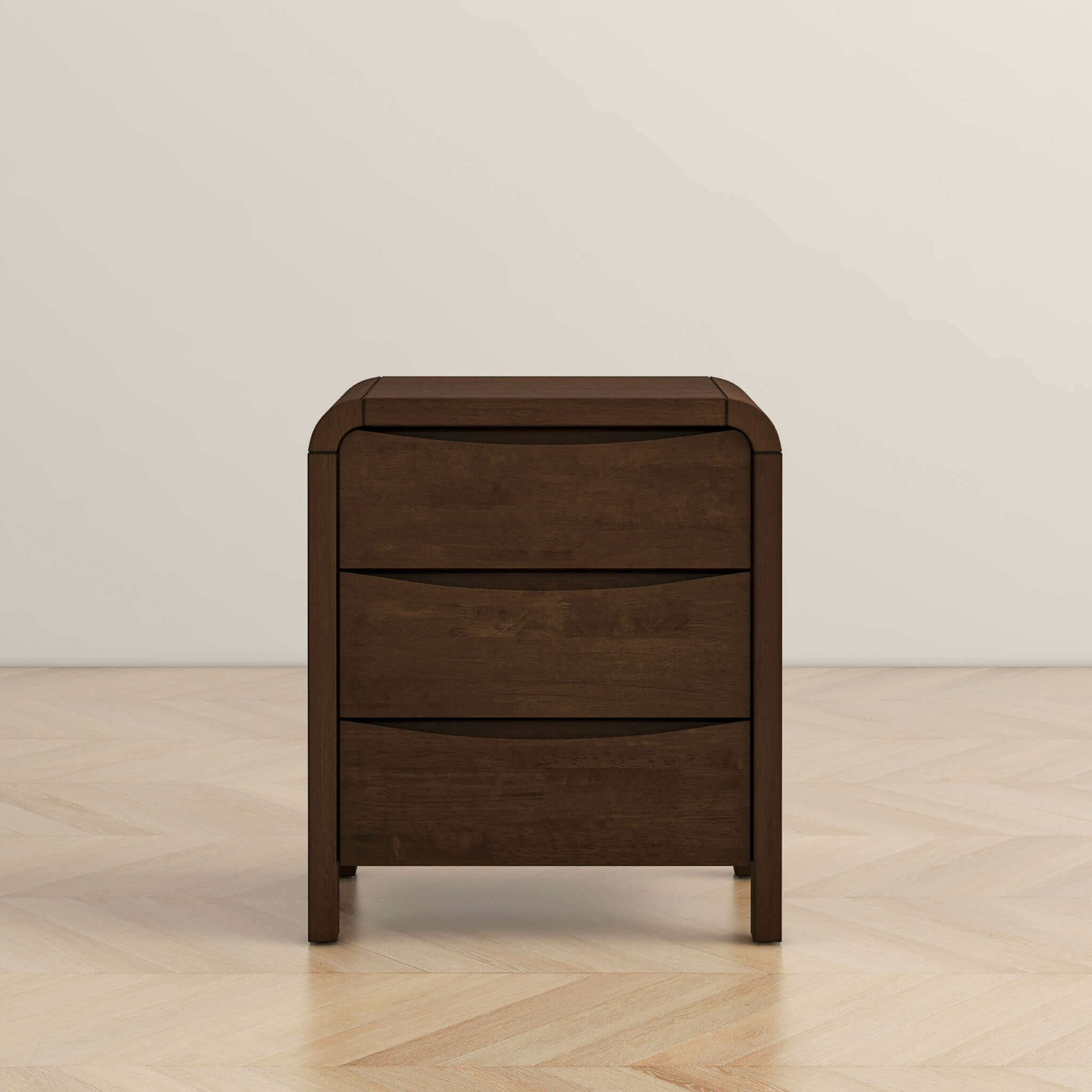 Anton Mid-Century Walnut 3-Drawer Nightstand - New York Modern Furniture