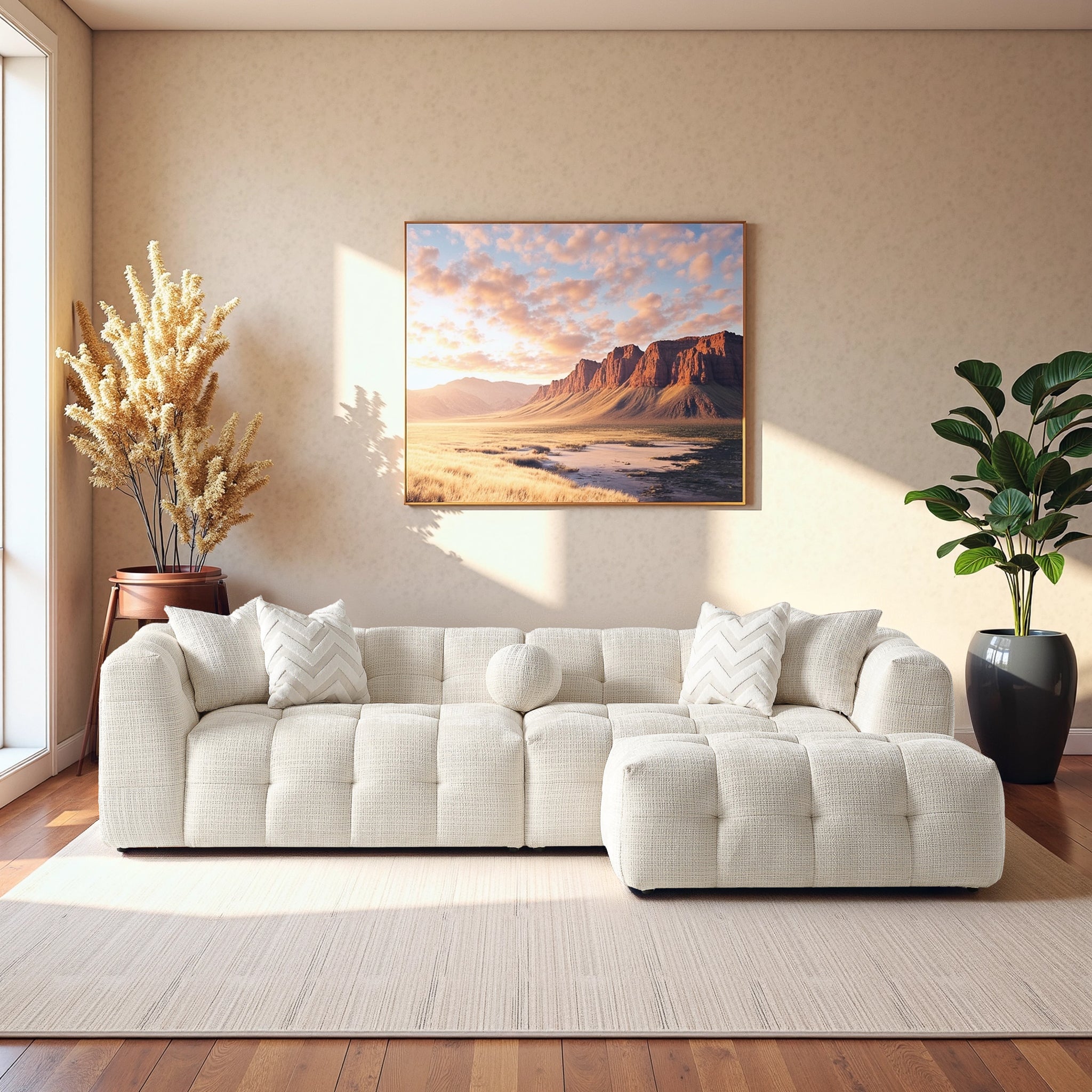 Arhaus Chenille Modular Sectional Sofa - New York Modern Furniture