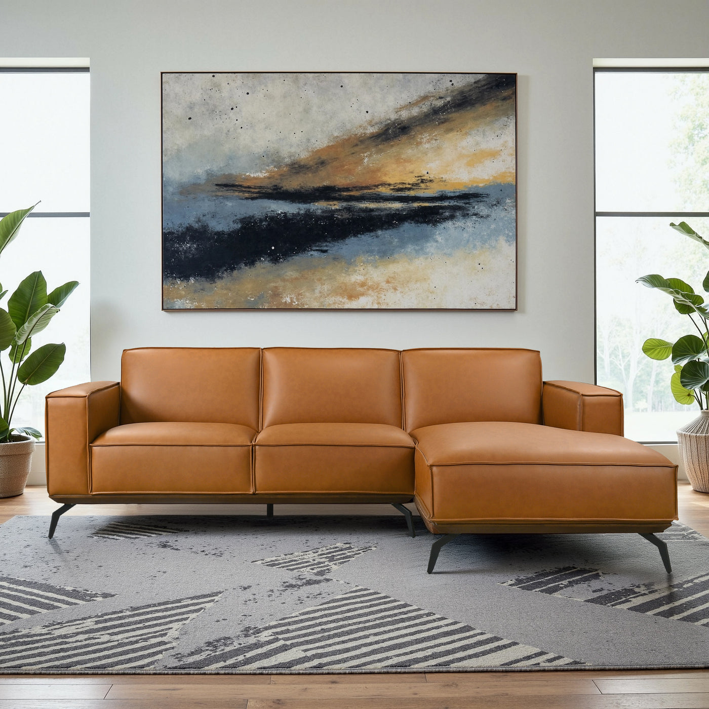 Brandon Vegan Leather Sectional Sofa