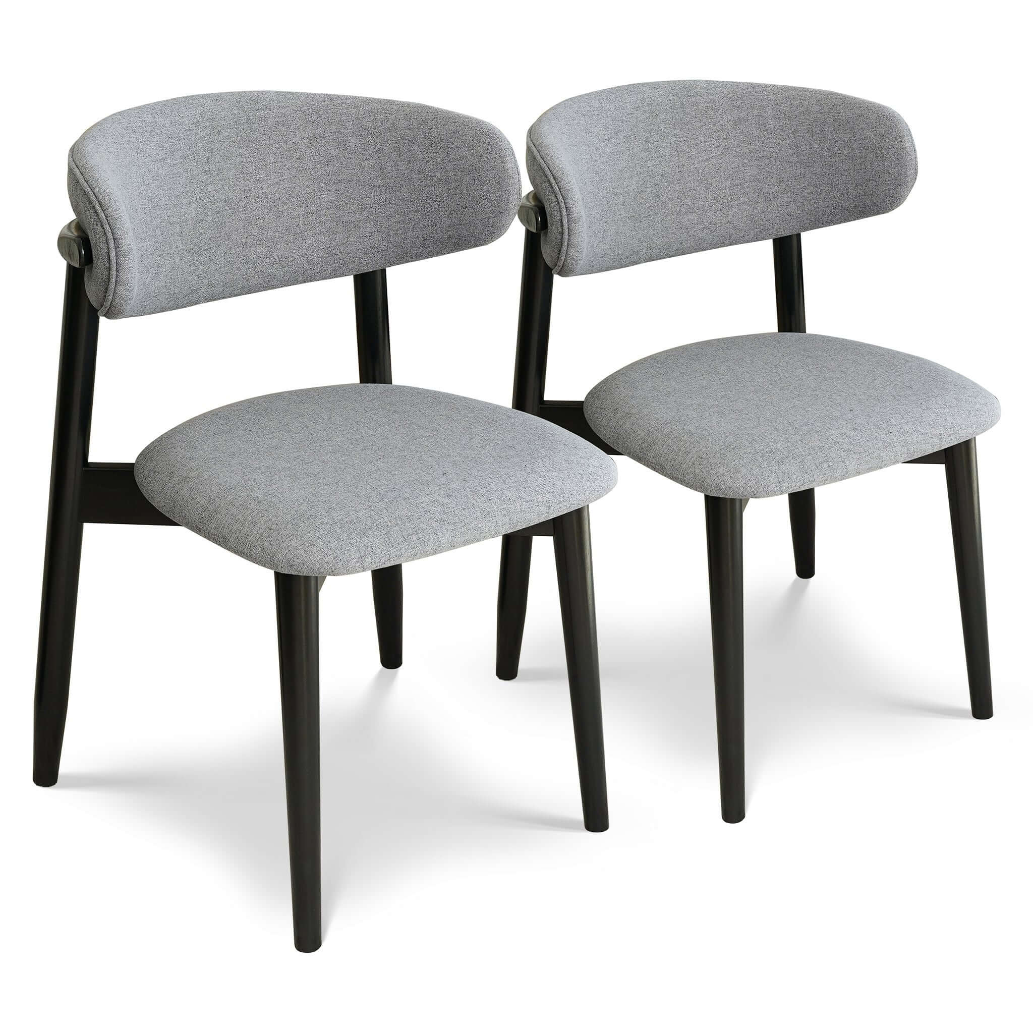 Crown Grey Fabric Dining Chair (Set of 2)