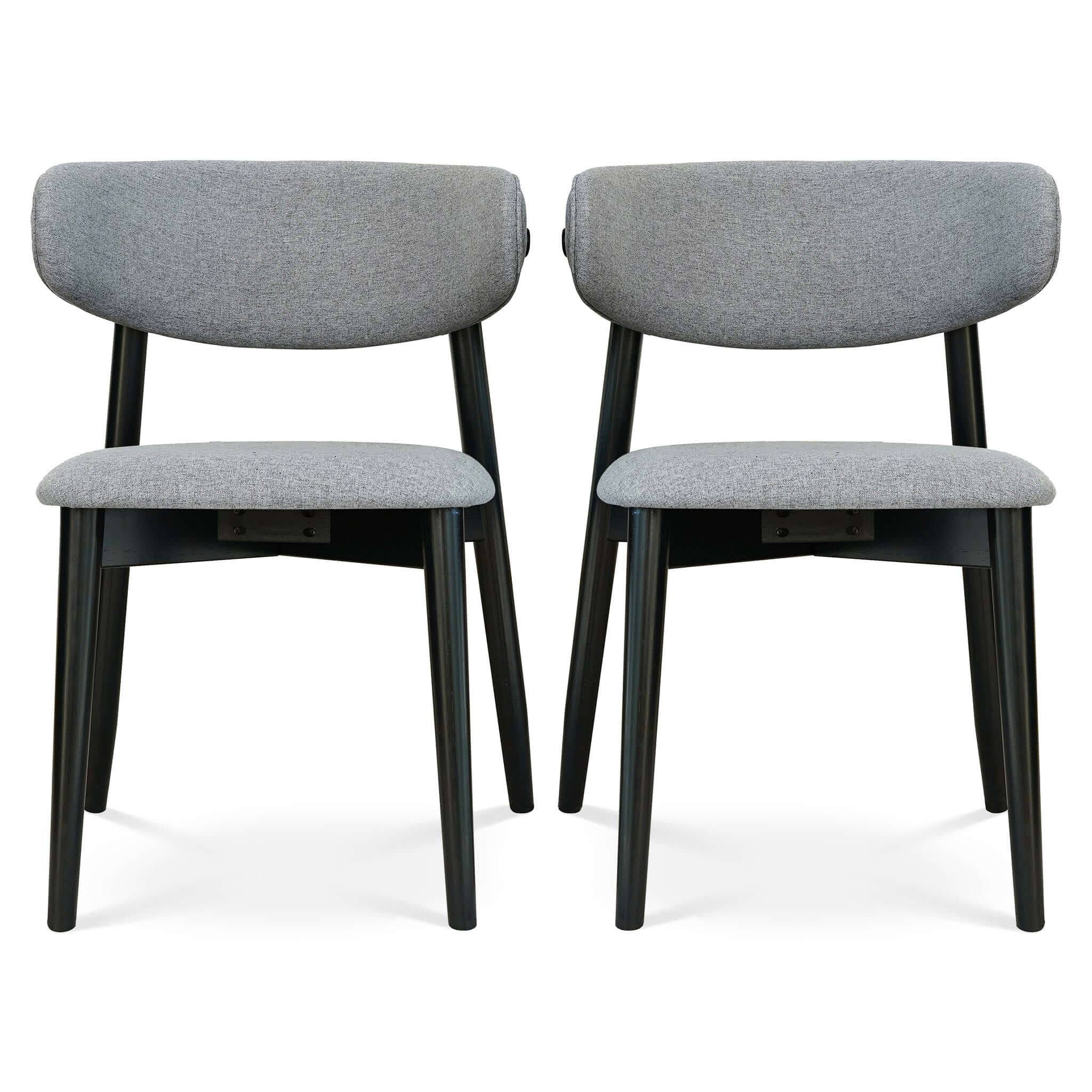 Crown Grey Fabric Dining Chair (Set of 2)