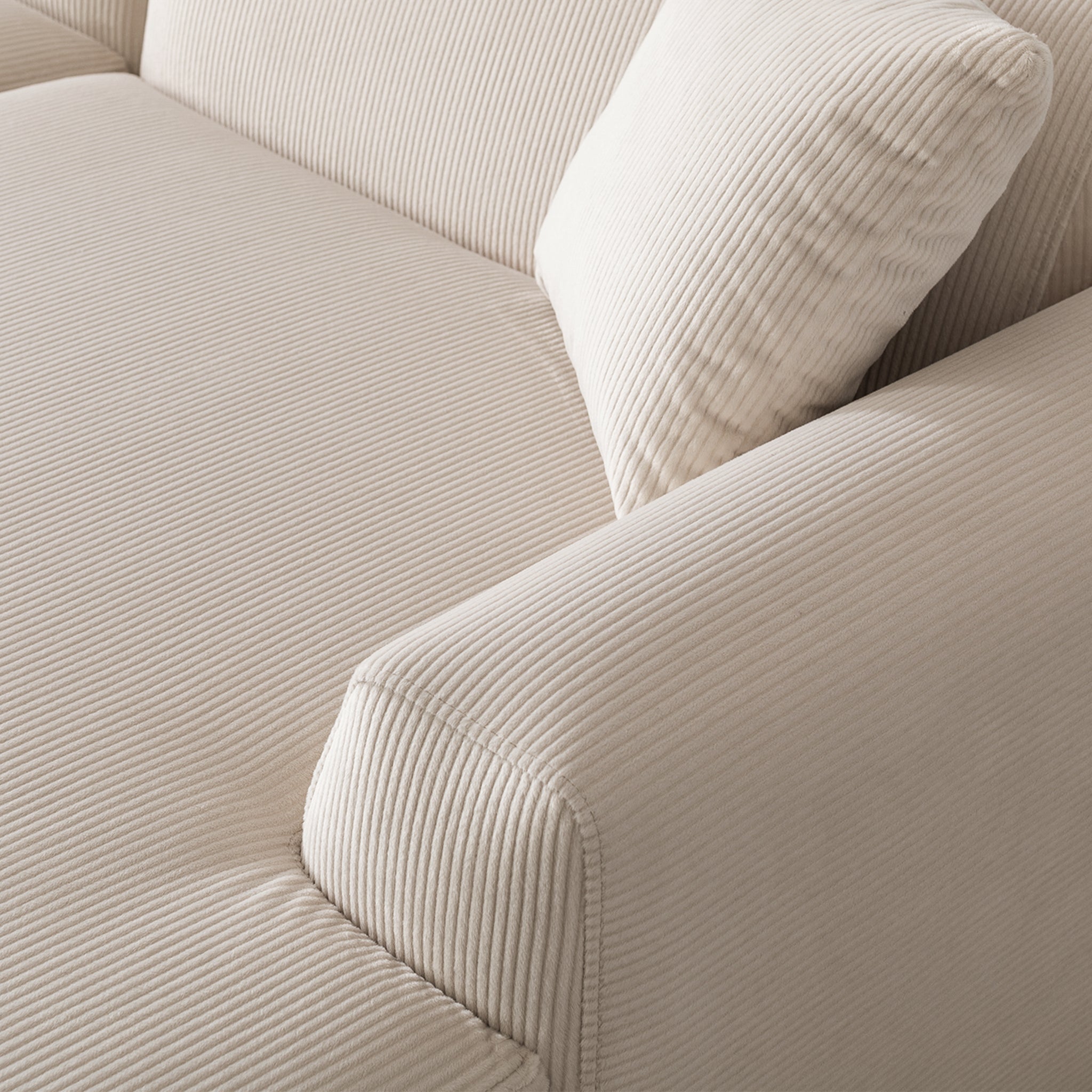 Delta Corduroy U-Shape Corner Sofa - New York Modern Furniture