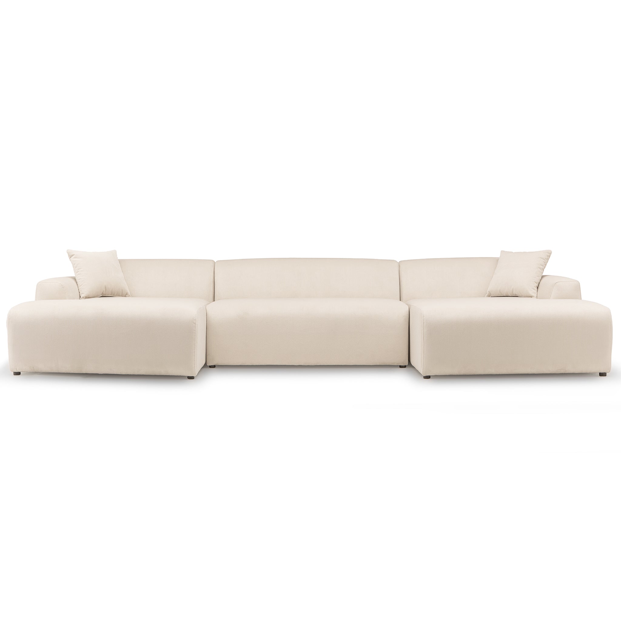 Delta Corduroy U-Shape Corner Sofa - New York Modern Furniture
