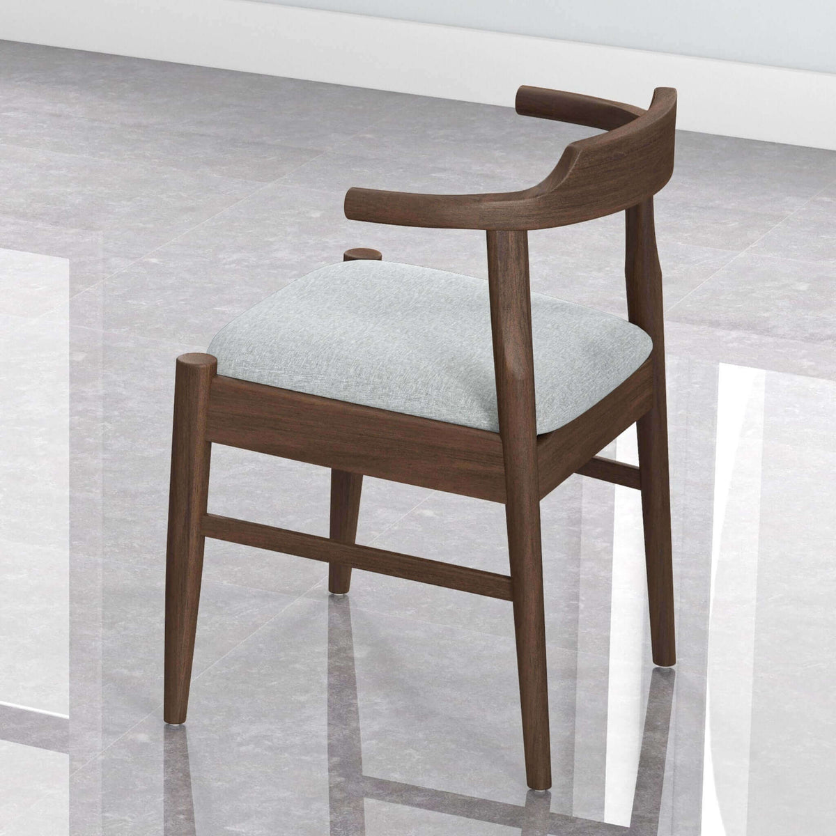 Ericsson Mid-Century Modern Linen Fabric Dining Chair