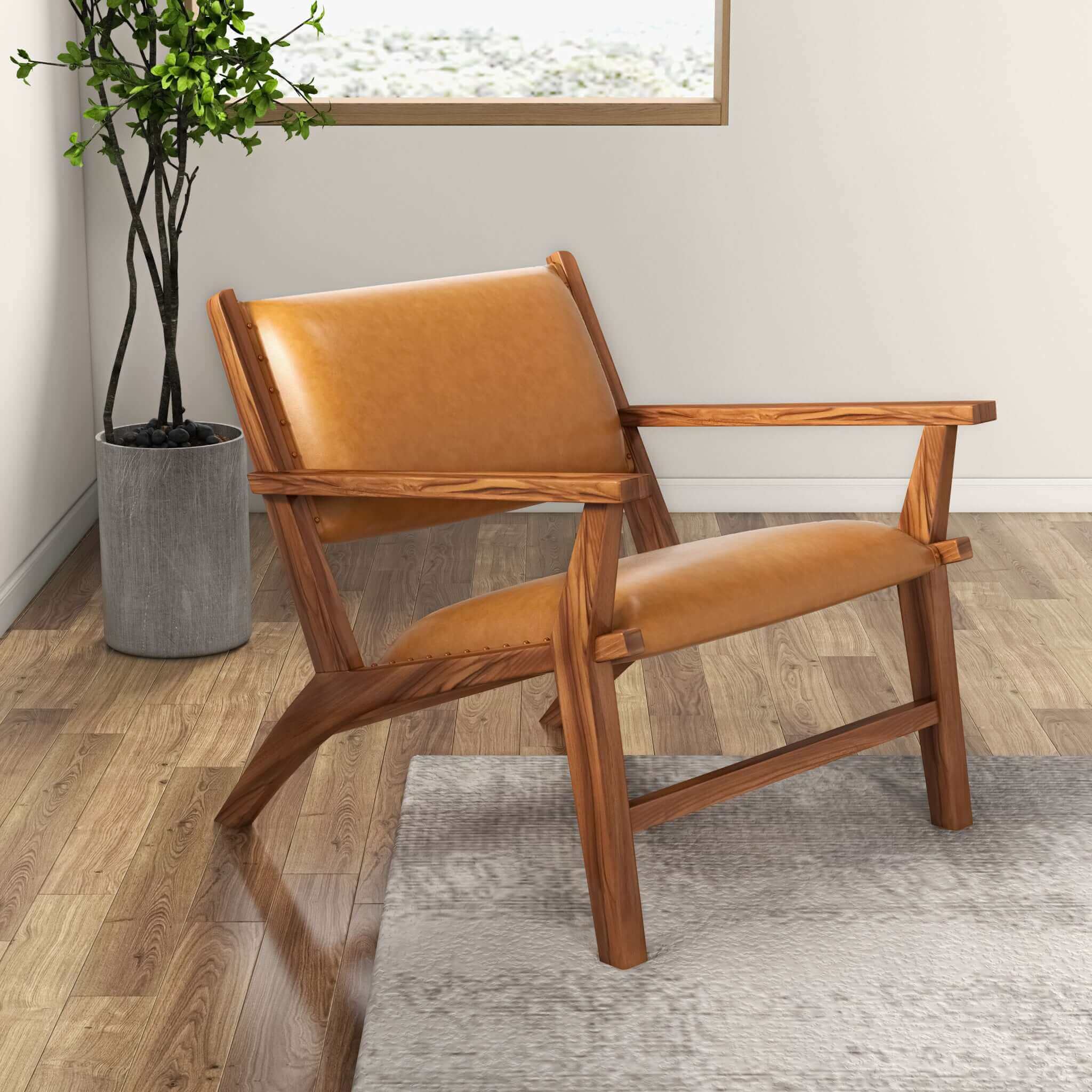 Erin Leather Lounge Chair - New York Modern Furniture