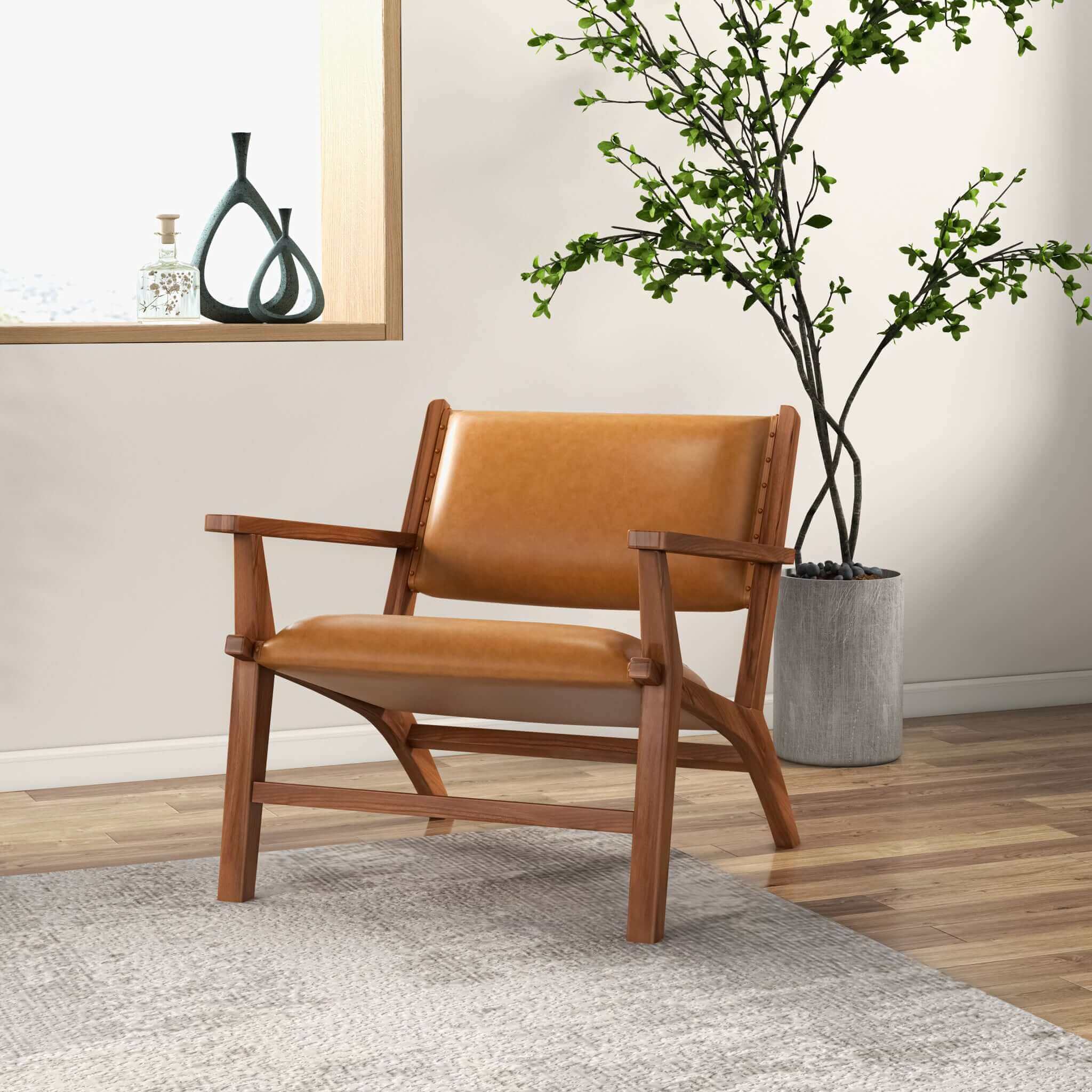Erin Leather Lounge Chair - New York Modern Furniture