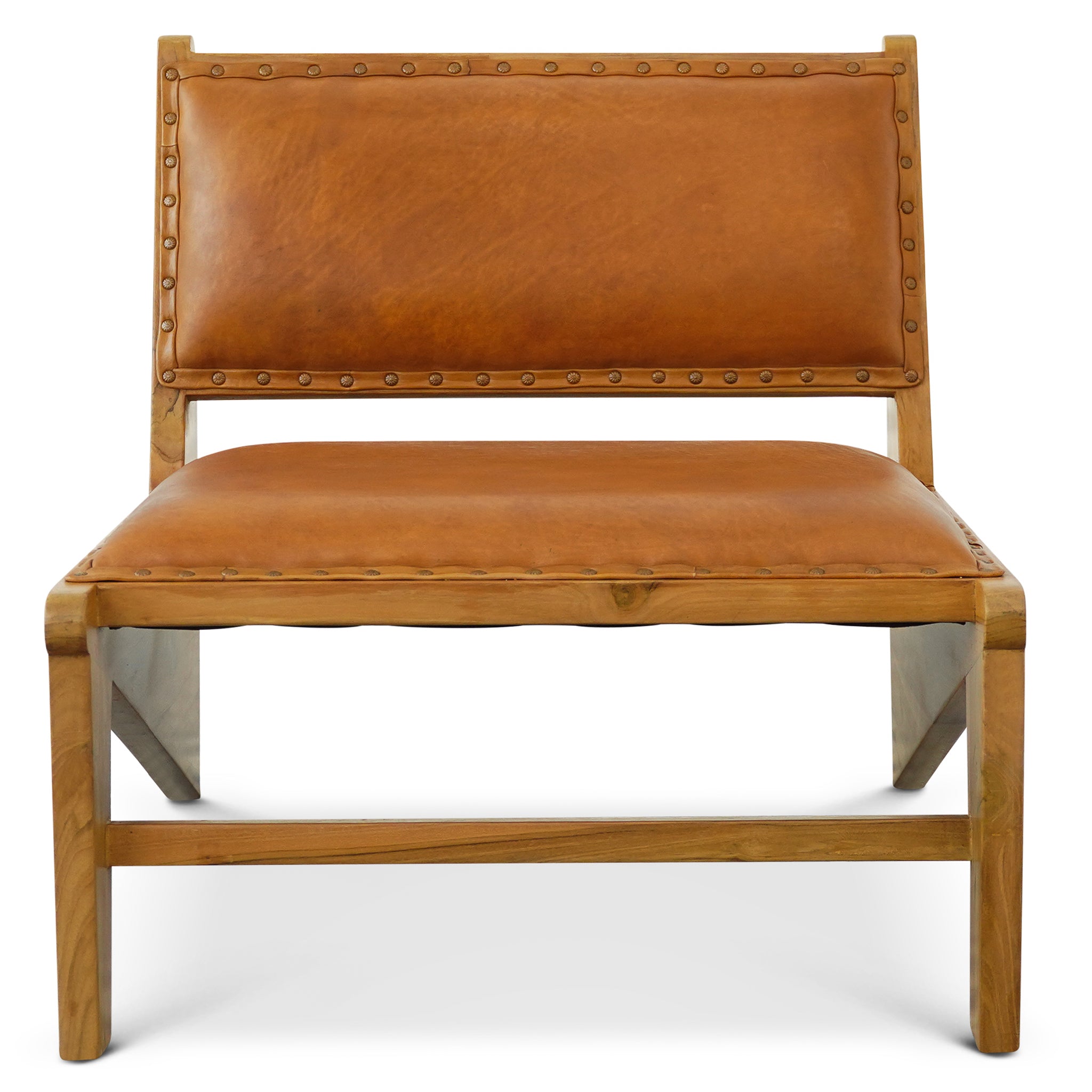 Falcon Tan Leather Lounge Chair - New York Modern