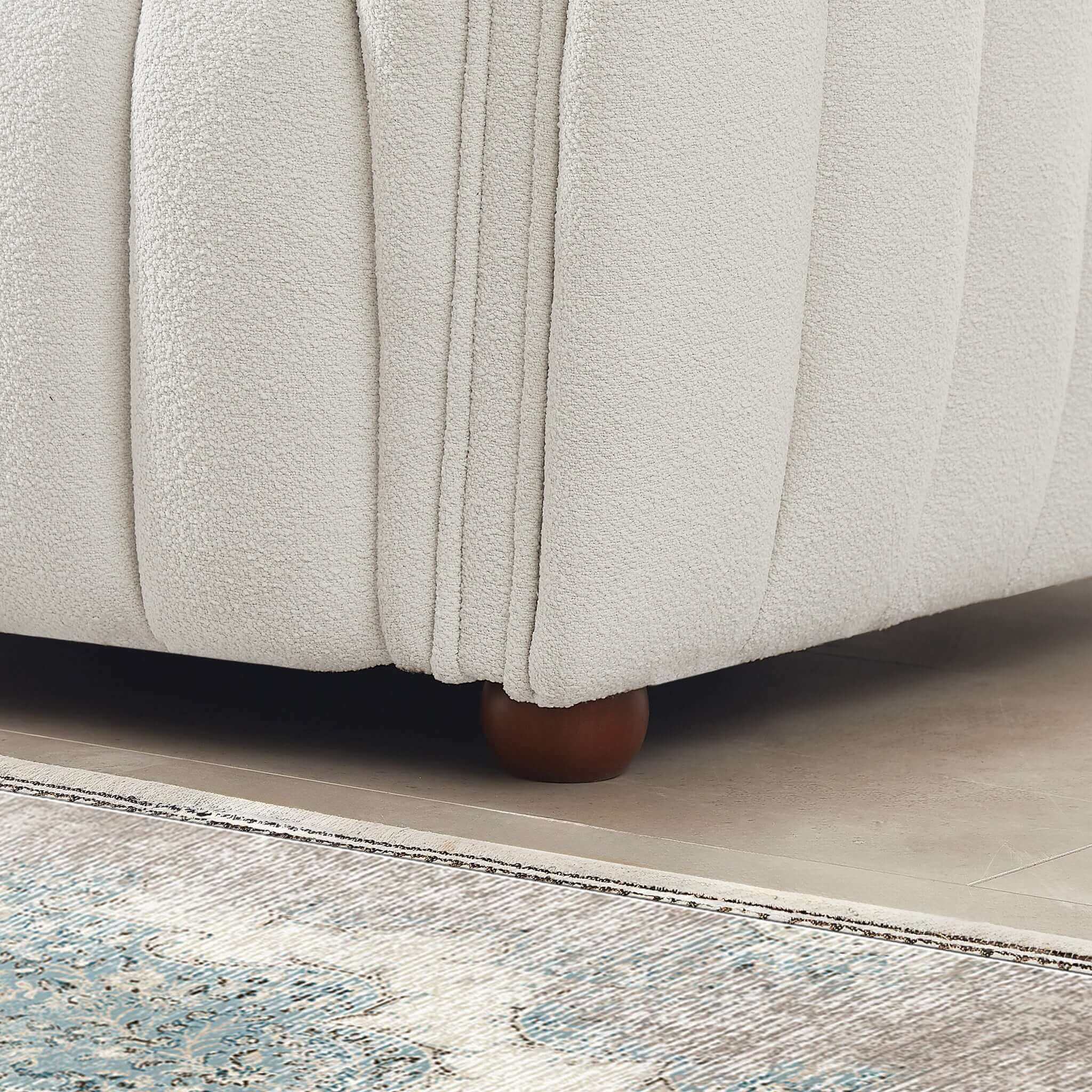 Fiske Channel Tufted Modern Boucle Sofa - New York Modern Furniture