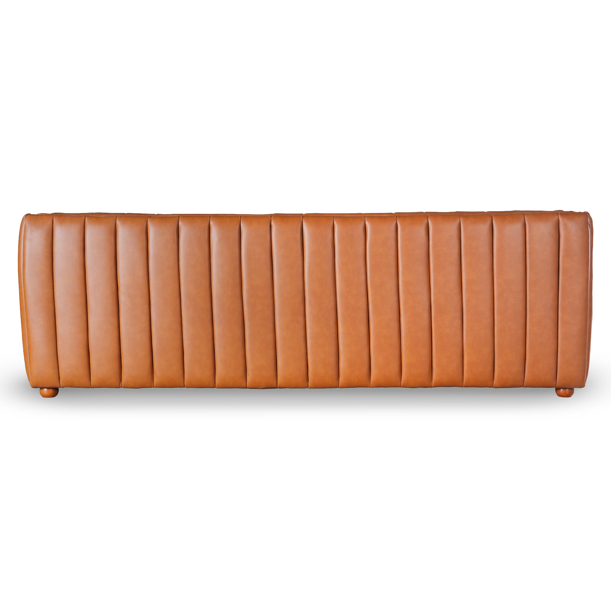 Fiske Genuine Leather Channel Tufted Sofa - New York Modern Furniture