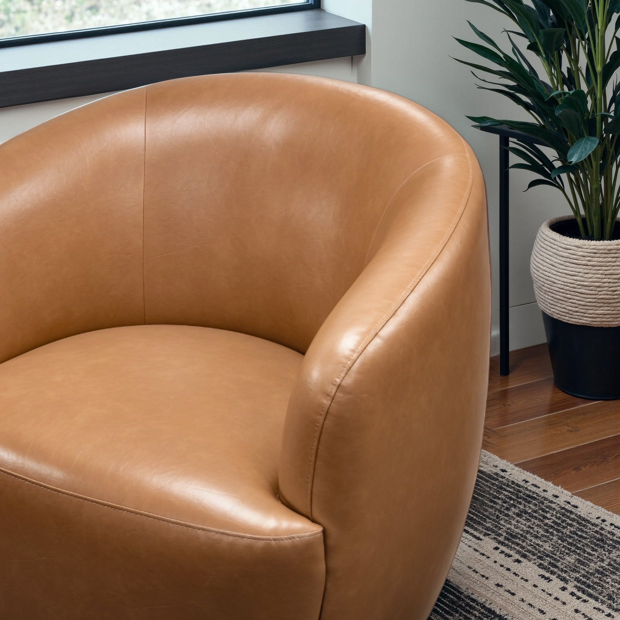 Fitz Vegan Leather Swivel Chair - New York Modern Furniture