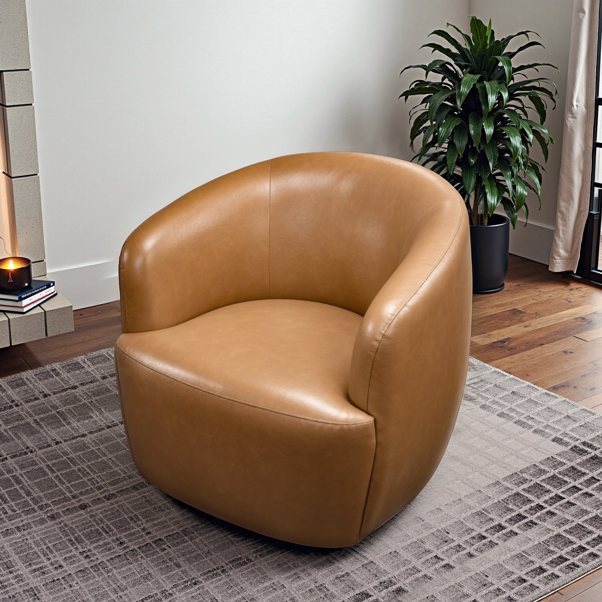 Fitz Vegan Leather Swivel Chair - New York Modern Furniture