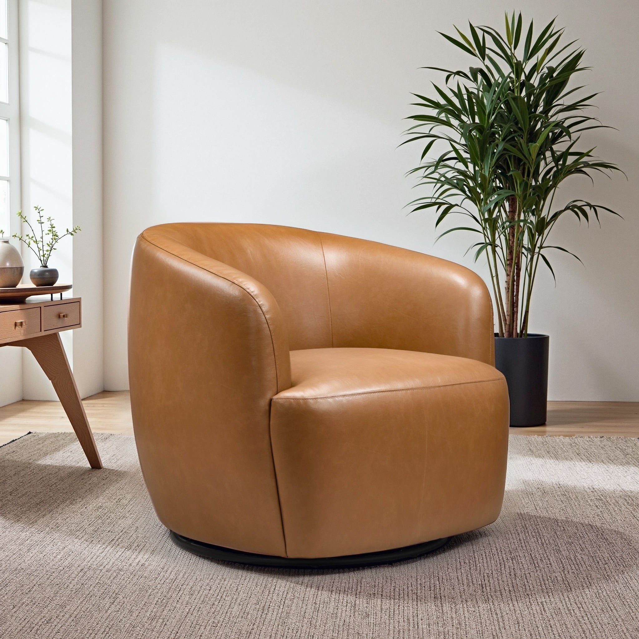 Fitz Vegan Leather Swivel Chair - New York Modern Furniture