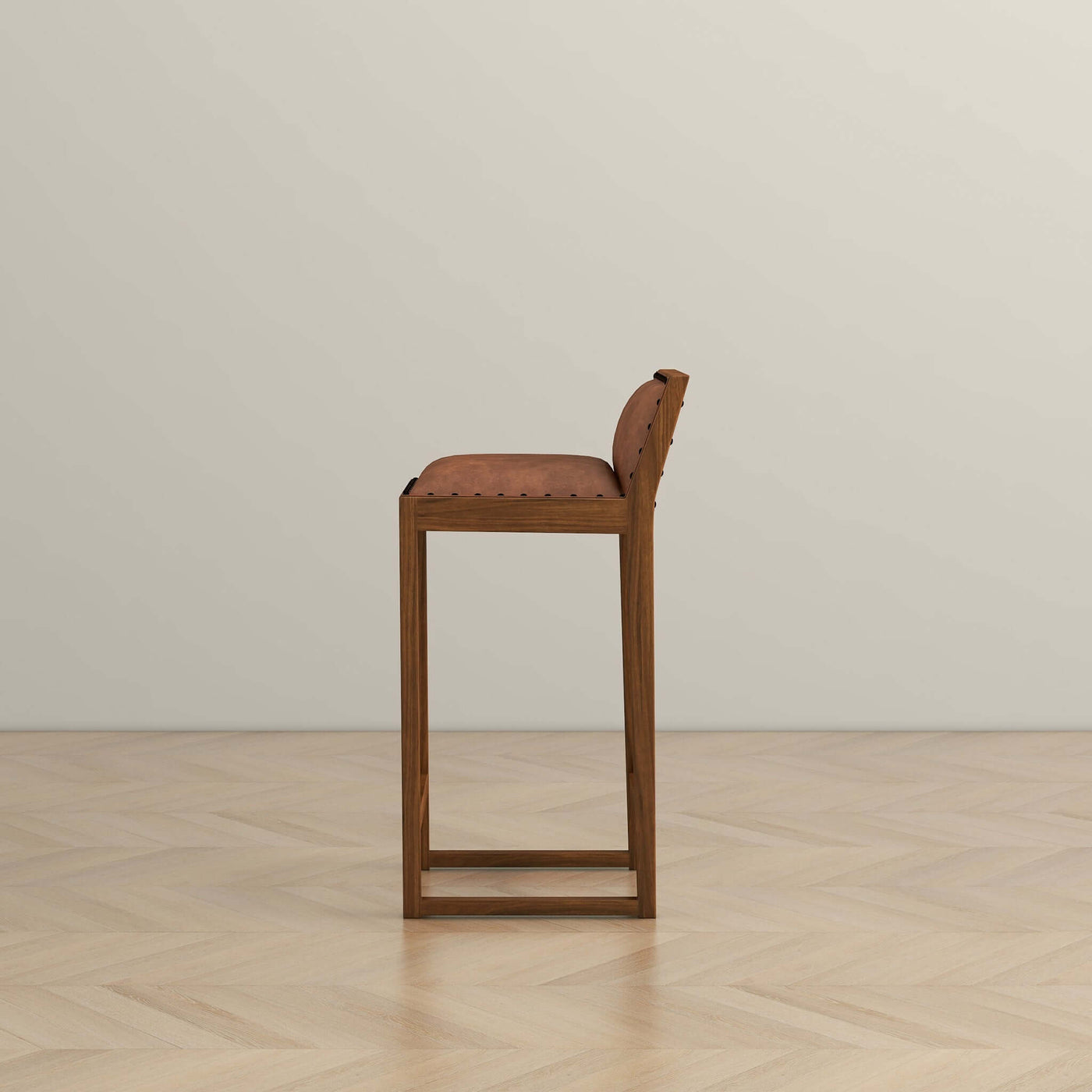Gabe Tan Leather Counter Chair - New York Modern Furniture