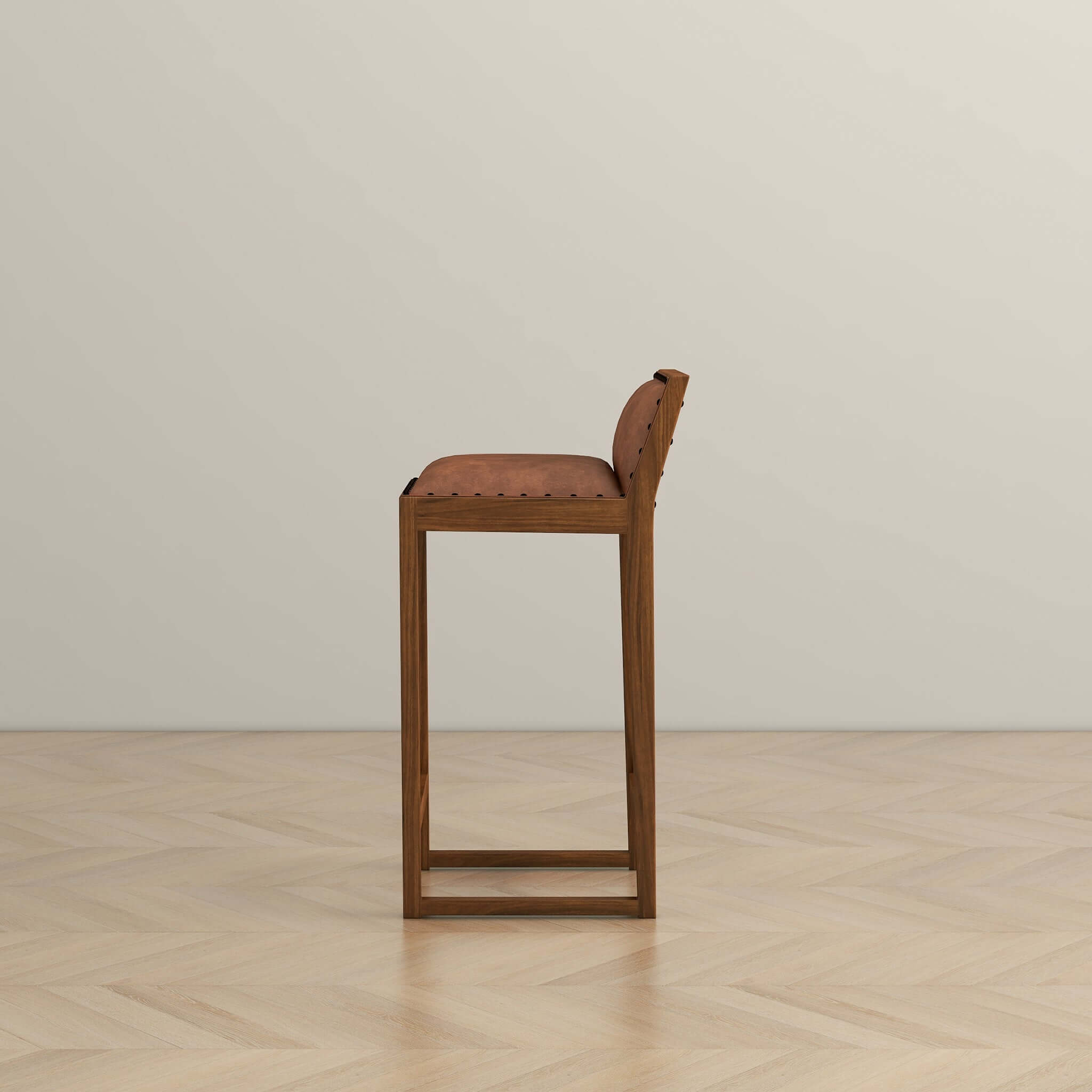 Gabe Tan Leather Counter Chair - New York Modern Furniture