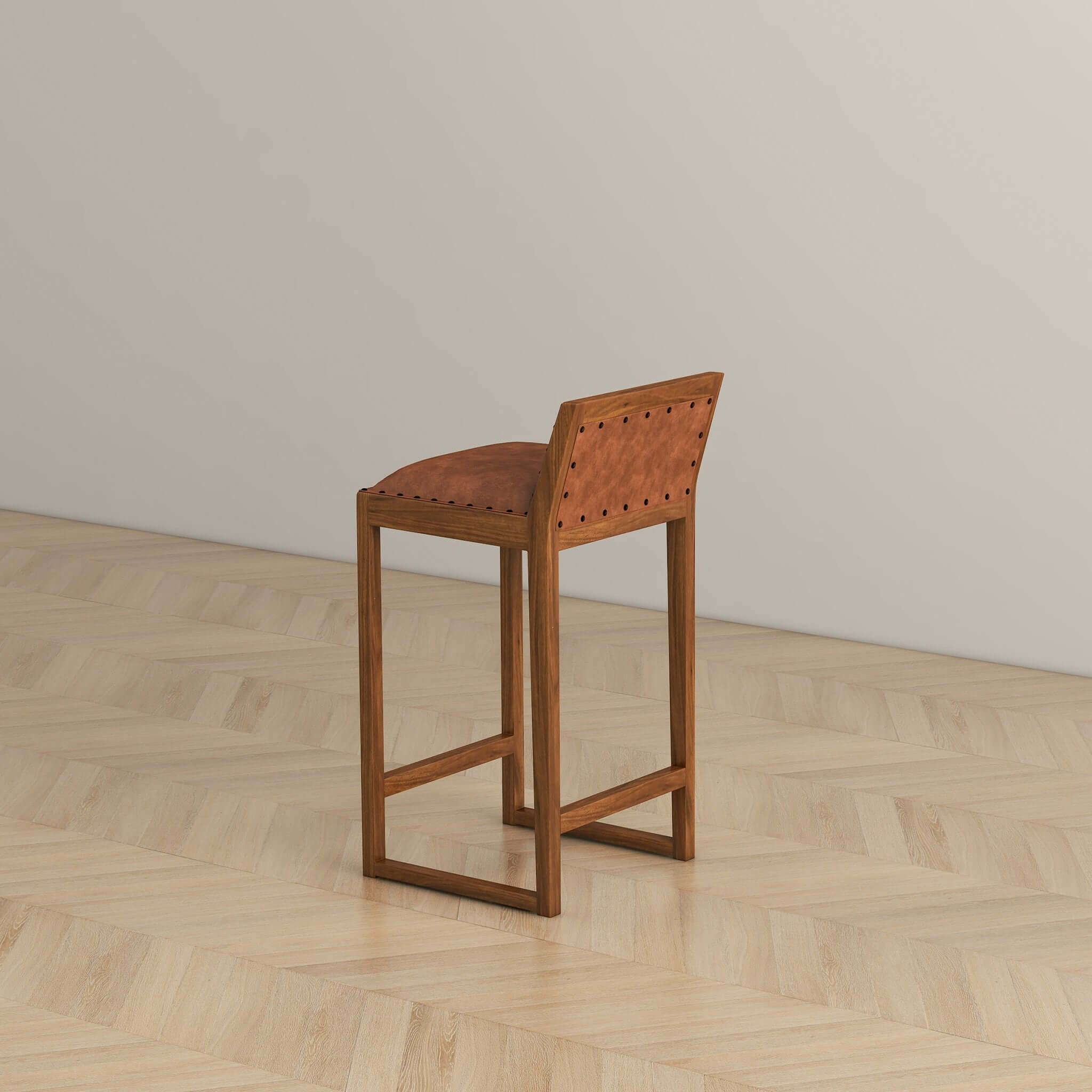 Gabe Tan Leather Counter Chair - New York Modern Furniture
