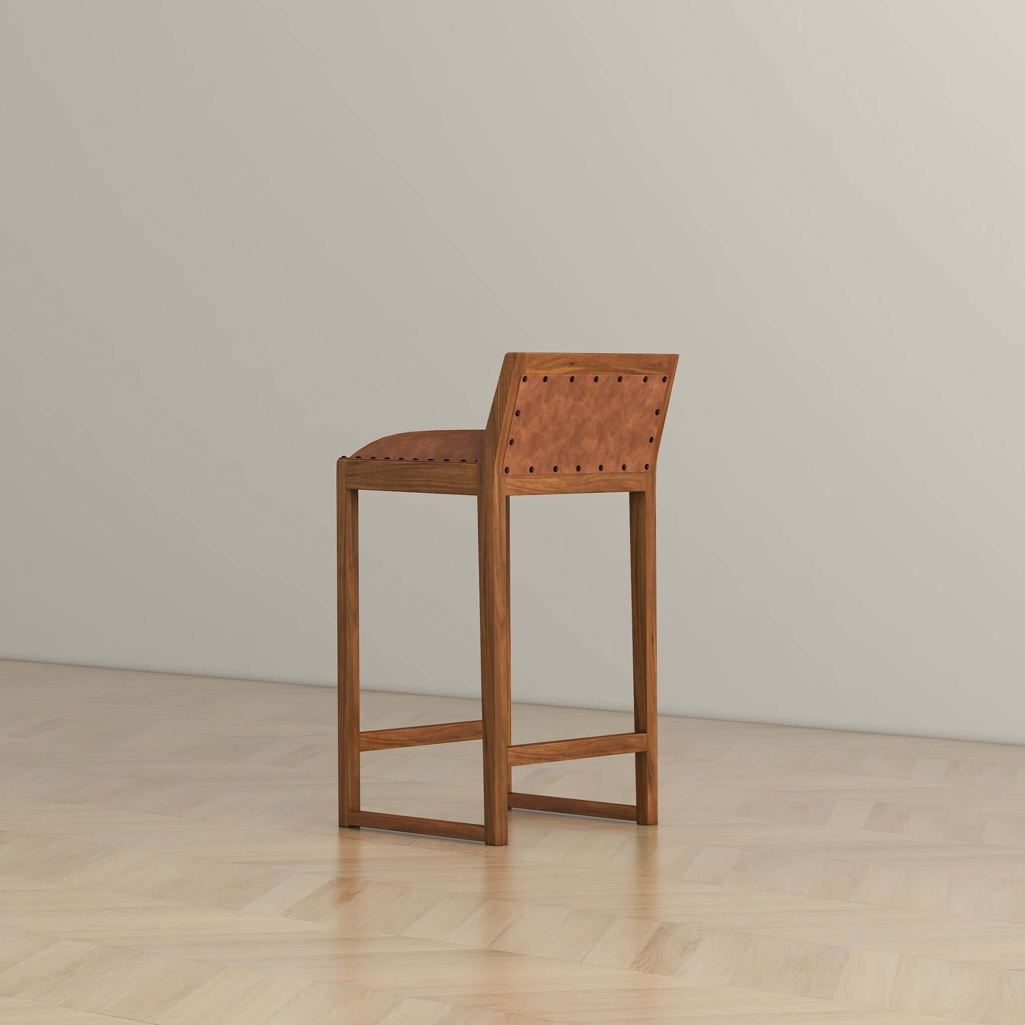 Gabe Tan Leather Counter Chair - New York Modern Furniture