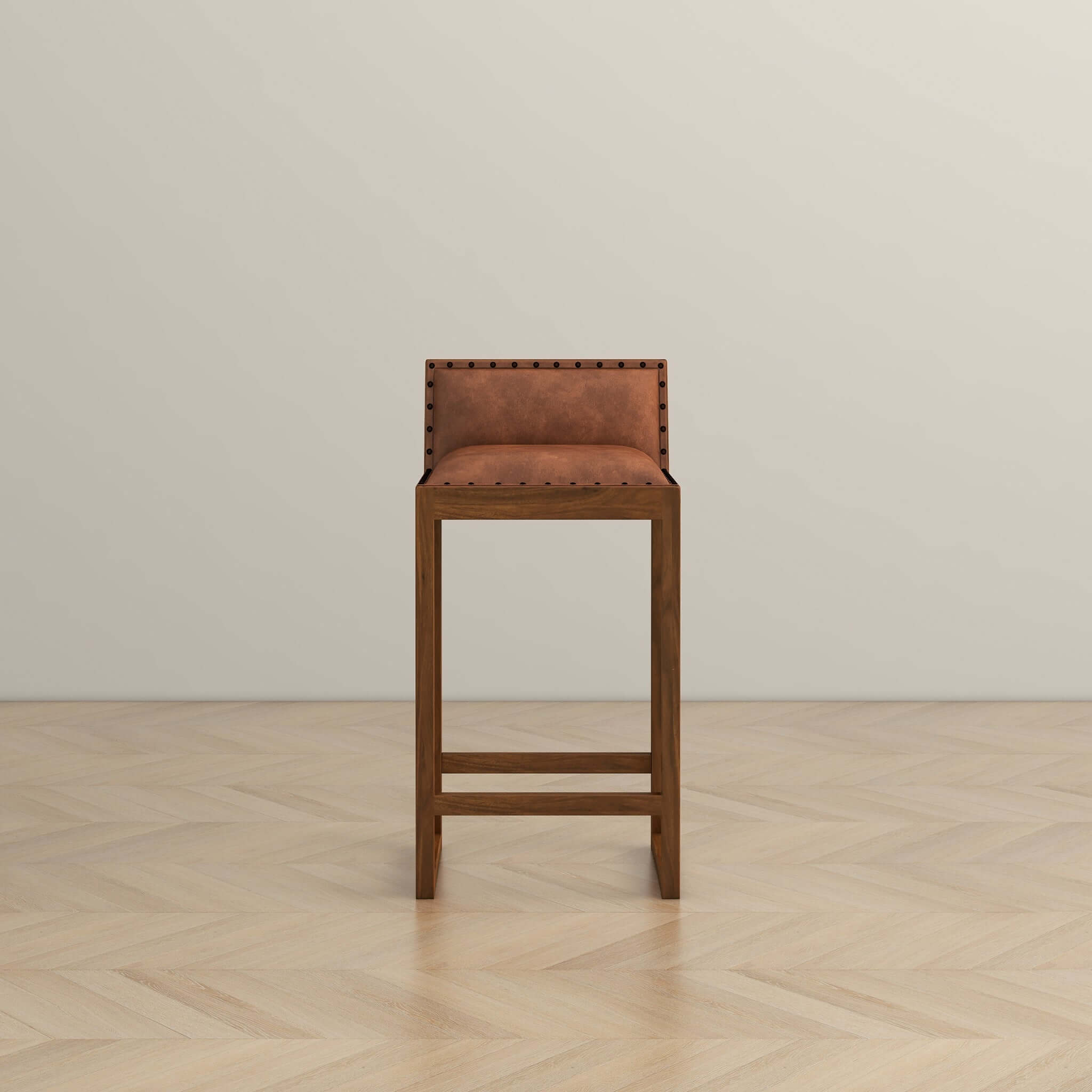 Gabe Tan Leather Counter Chair - New York Modern Furniture