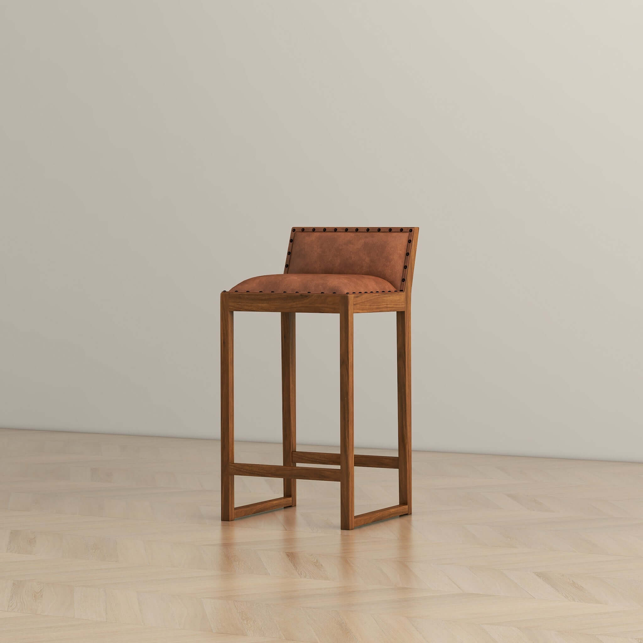 Gabe Tan Leather Counter Chair - New York Modern Furniture