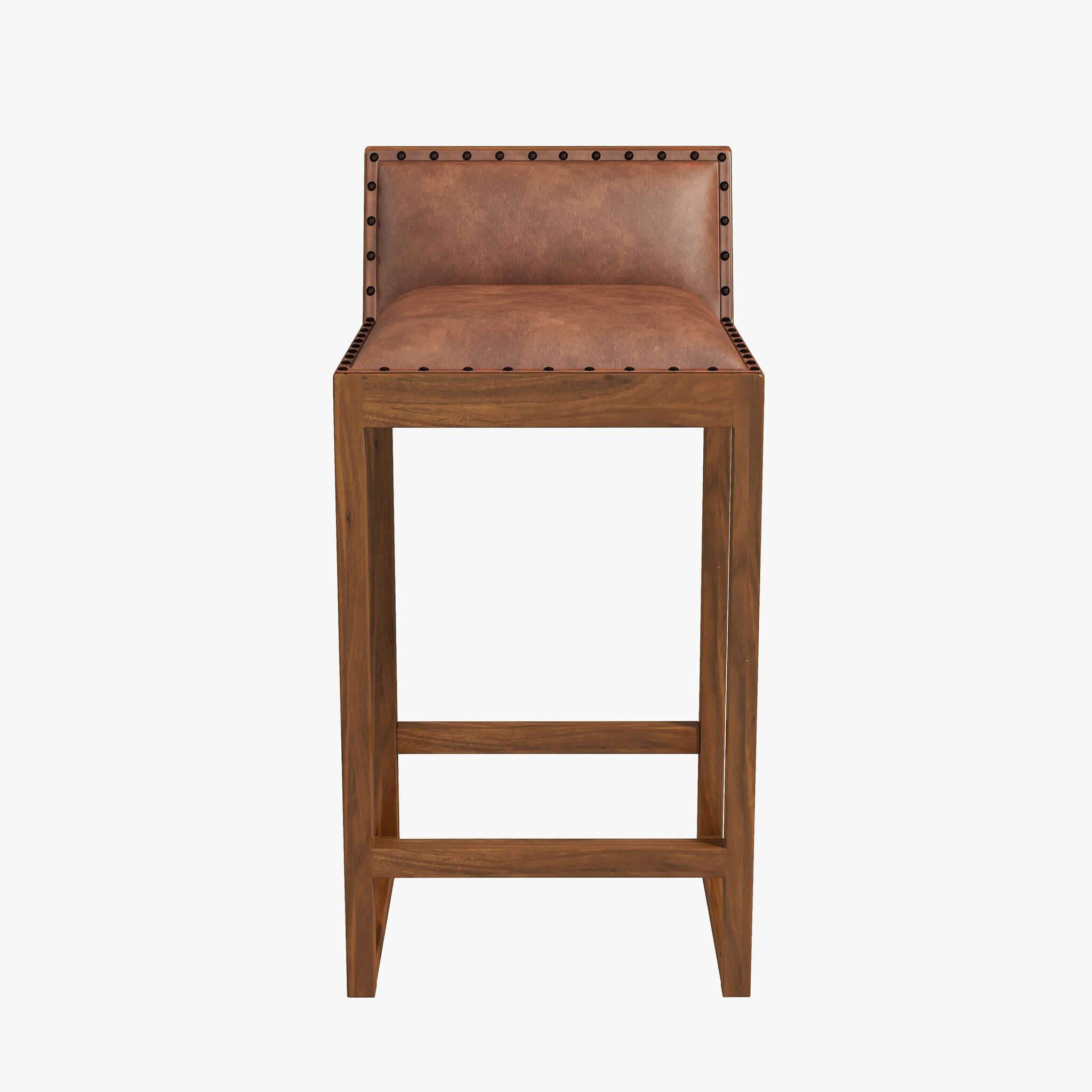 Gabe Tan Leather Counter Chair - New York Modern Furniture