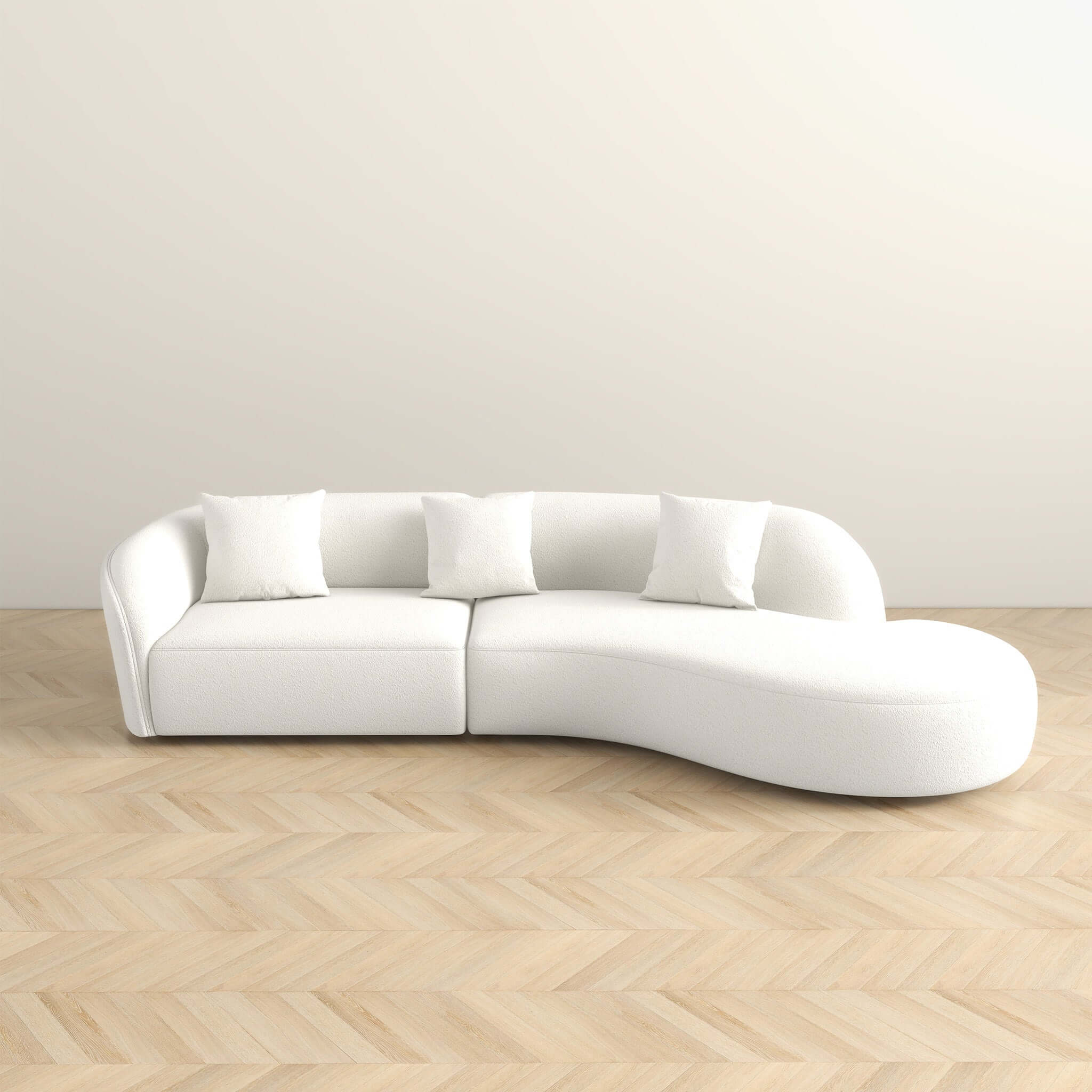 Galmen Sectional Boucle Sofa - New York Modern Furniture