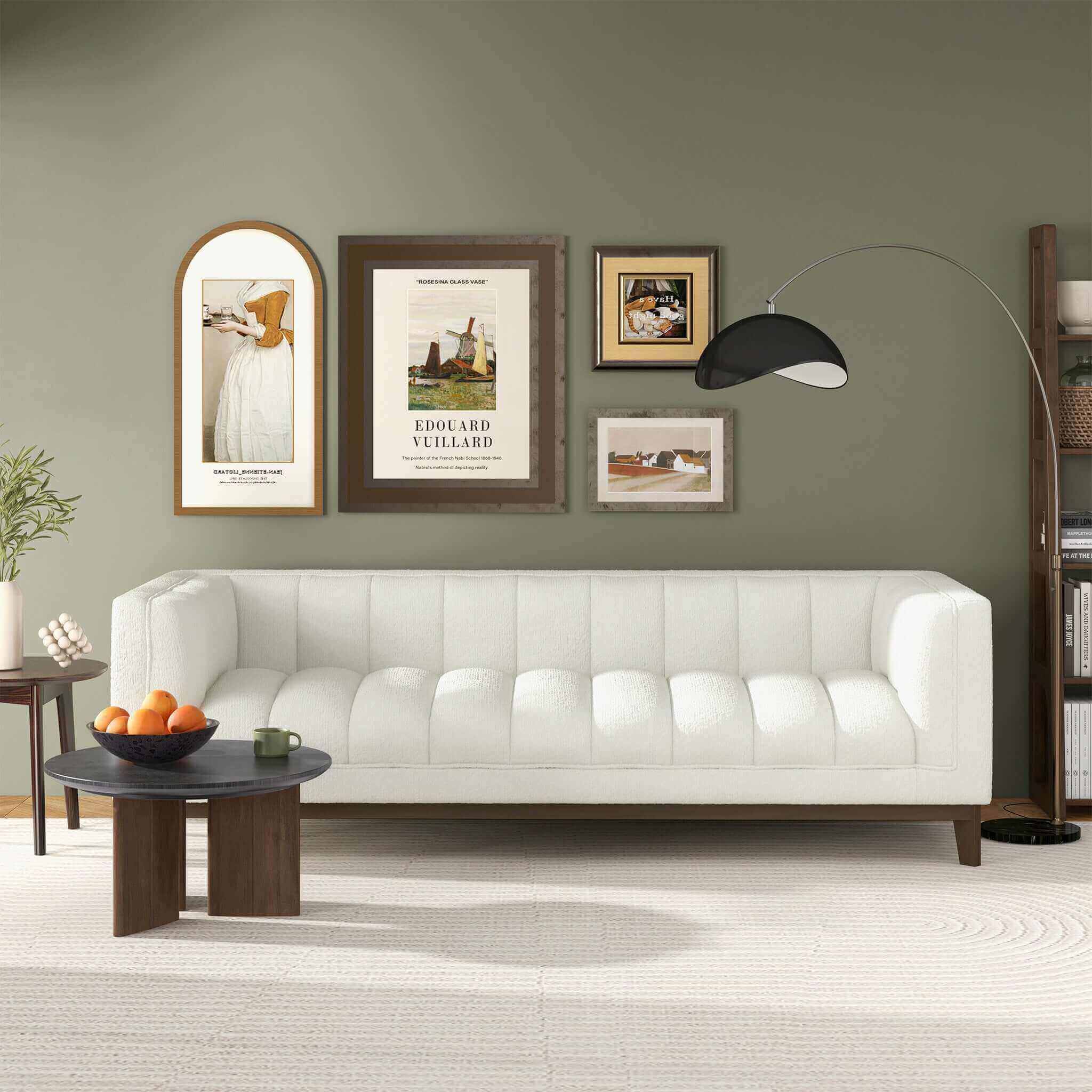 Greenpoint Luxury Living Room Boucle Upholstered Couch - New York Modern Furniture