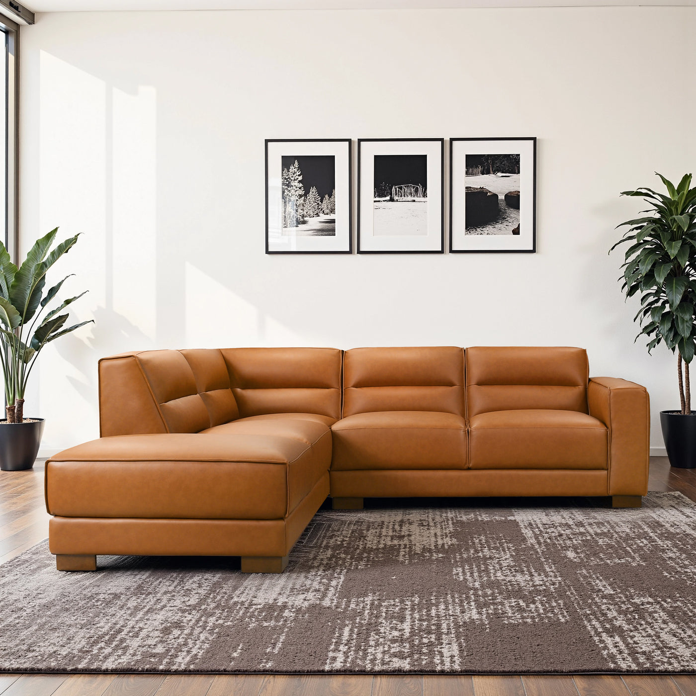 Marion Vegan Leather Sectional Sofa - New York Modern