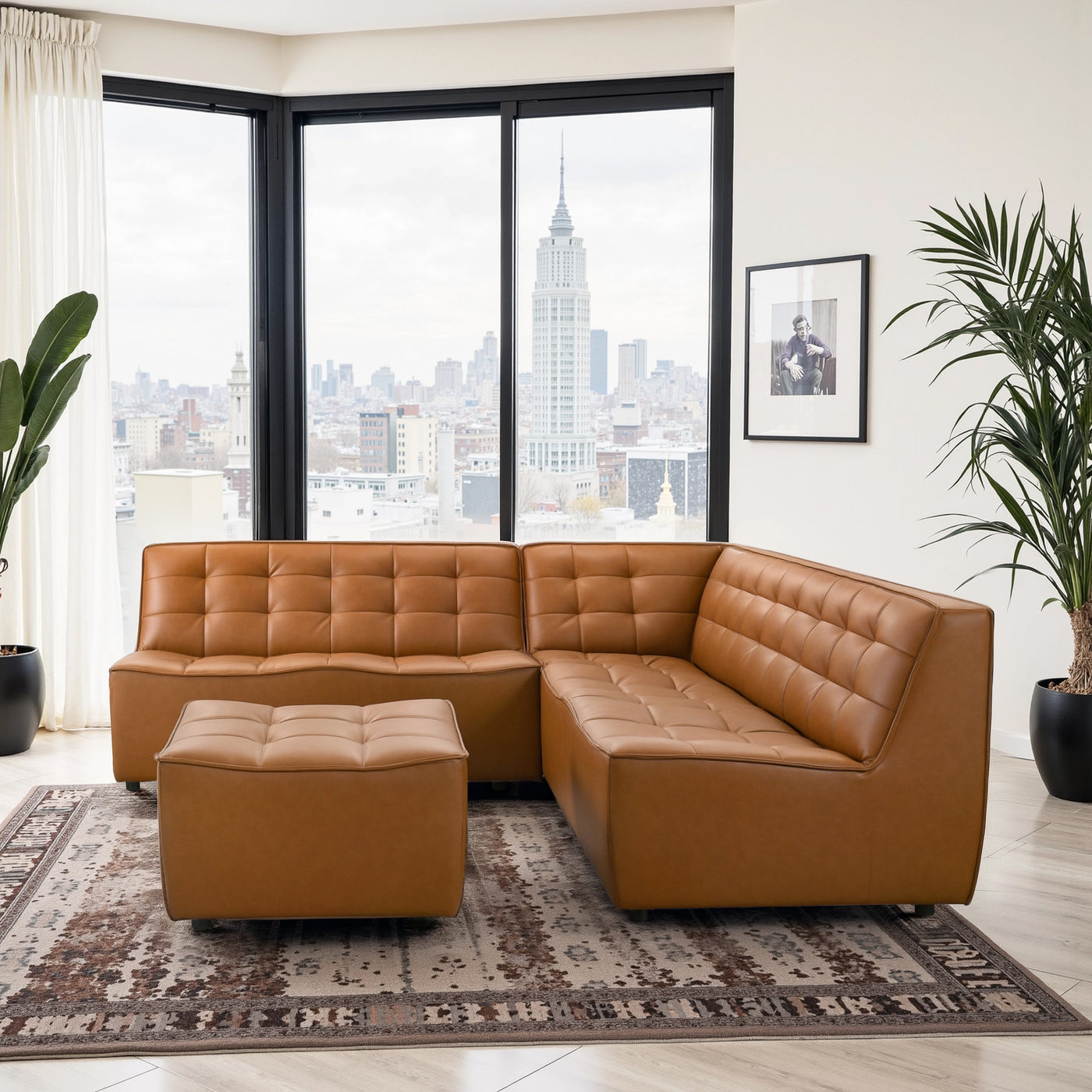 Melbourne Vegan Leather Corner Sectional Sofa - New York Modern Furniture