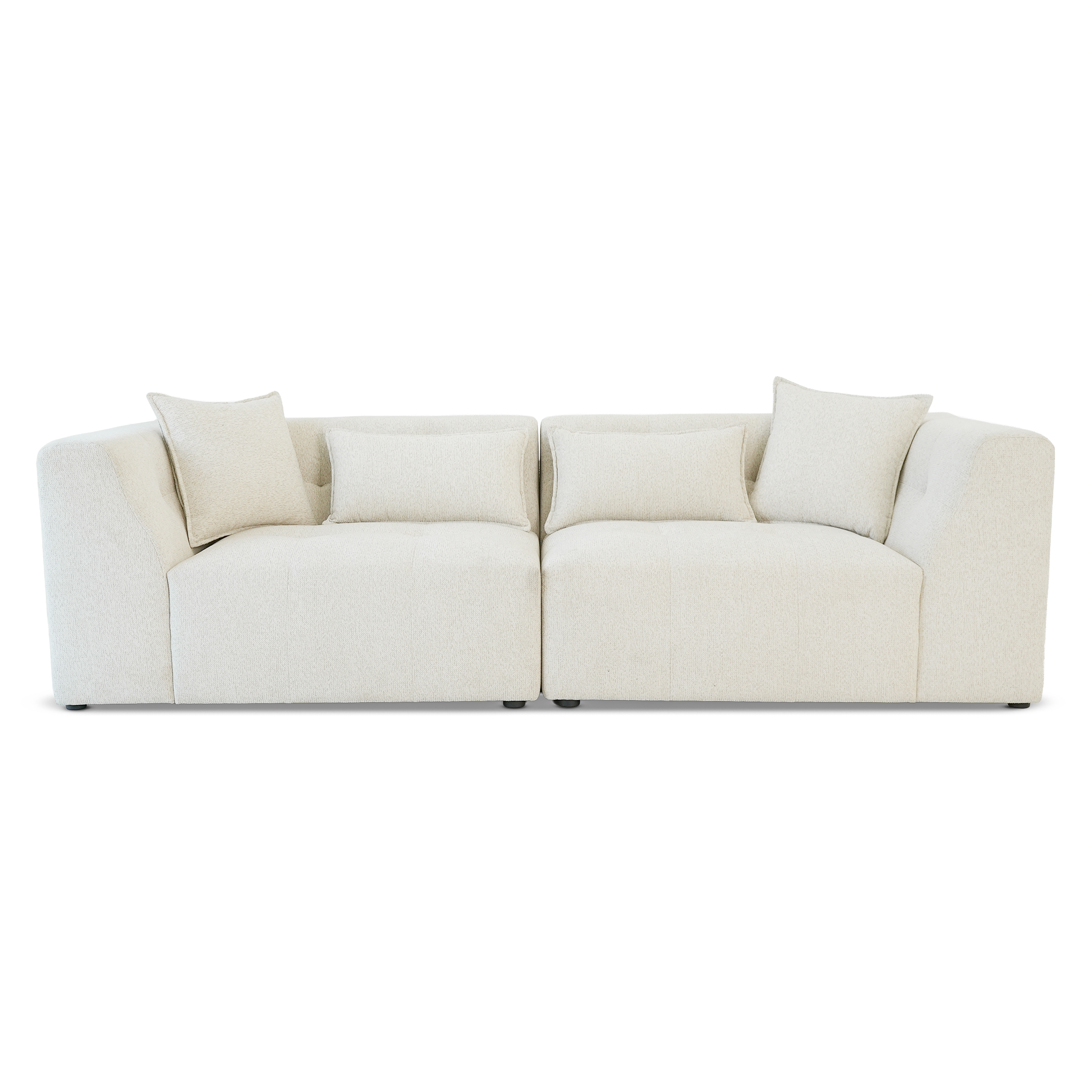 Niagara Contemporary Chenille Sofa with Wide Arms and Plush Upholstery | New Yok Modern Furniture