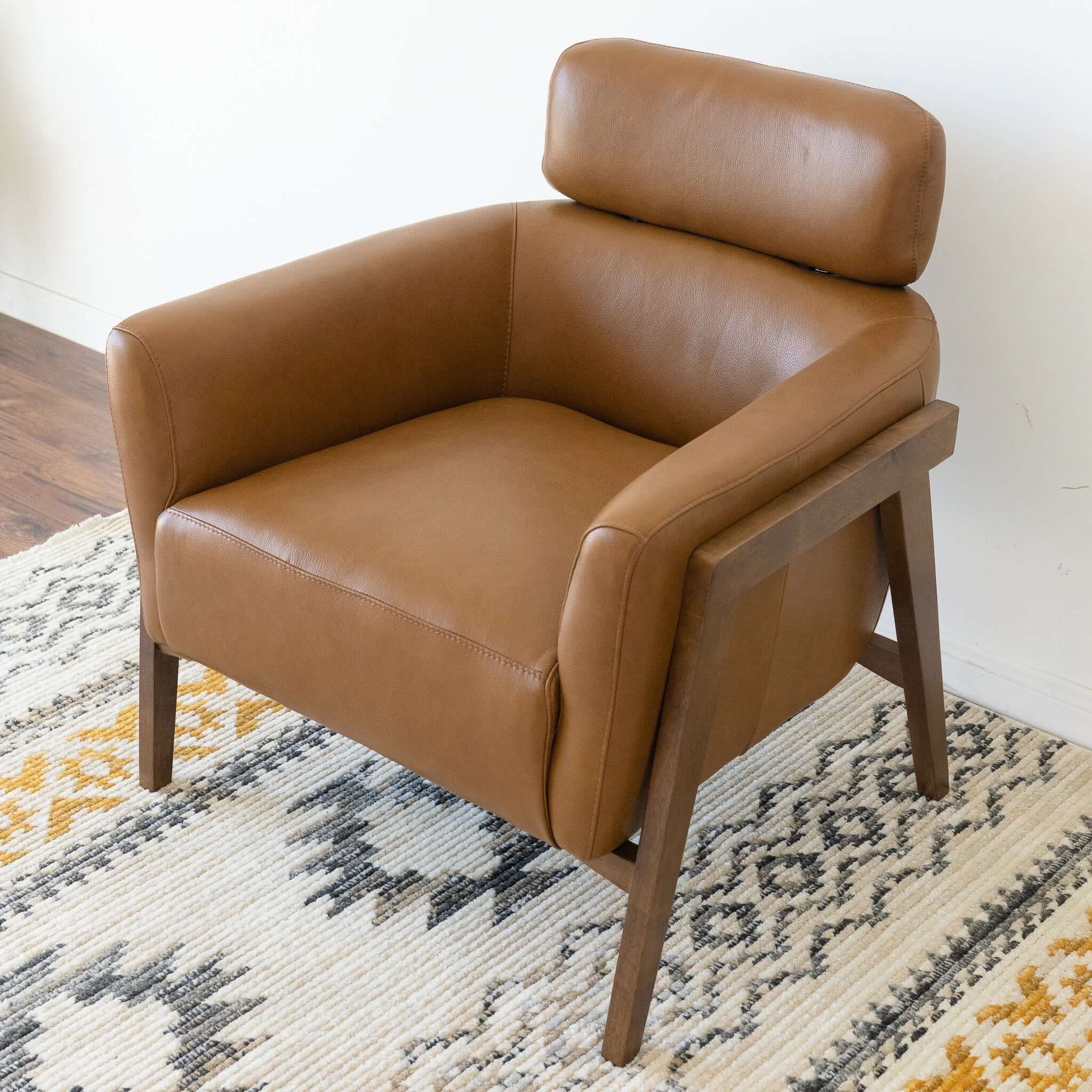 Nord Tan Leather Lounge Chair - New York Modern Furniture