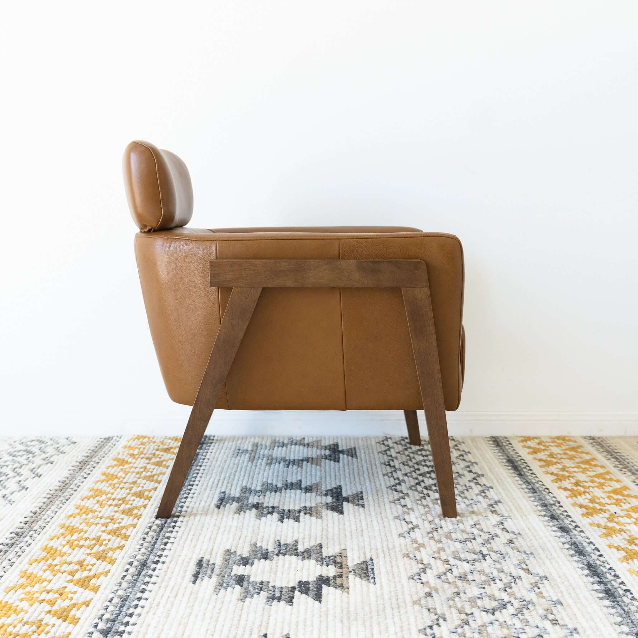 Nord Tan Leather Lounge Chair - New York Modern Furniture