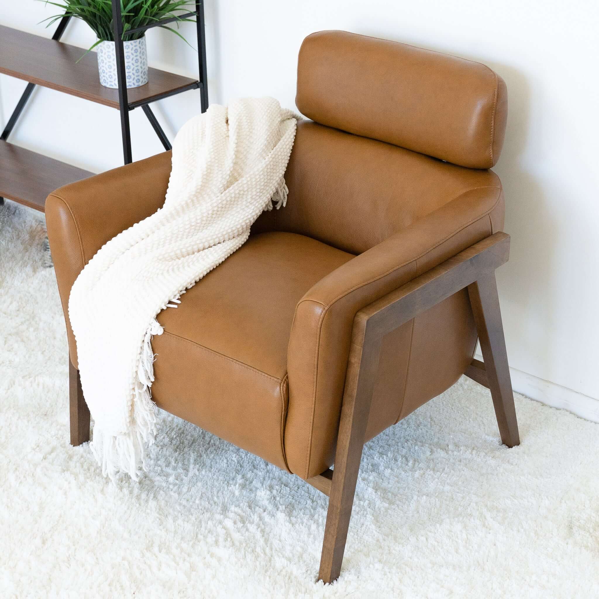 Nord Tan Leather Lounge Chair - New York Modern Furniture