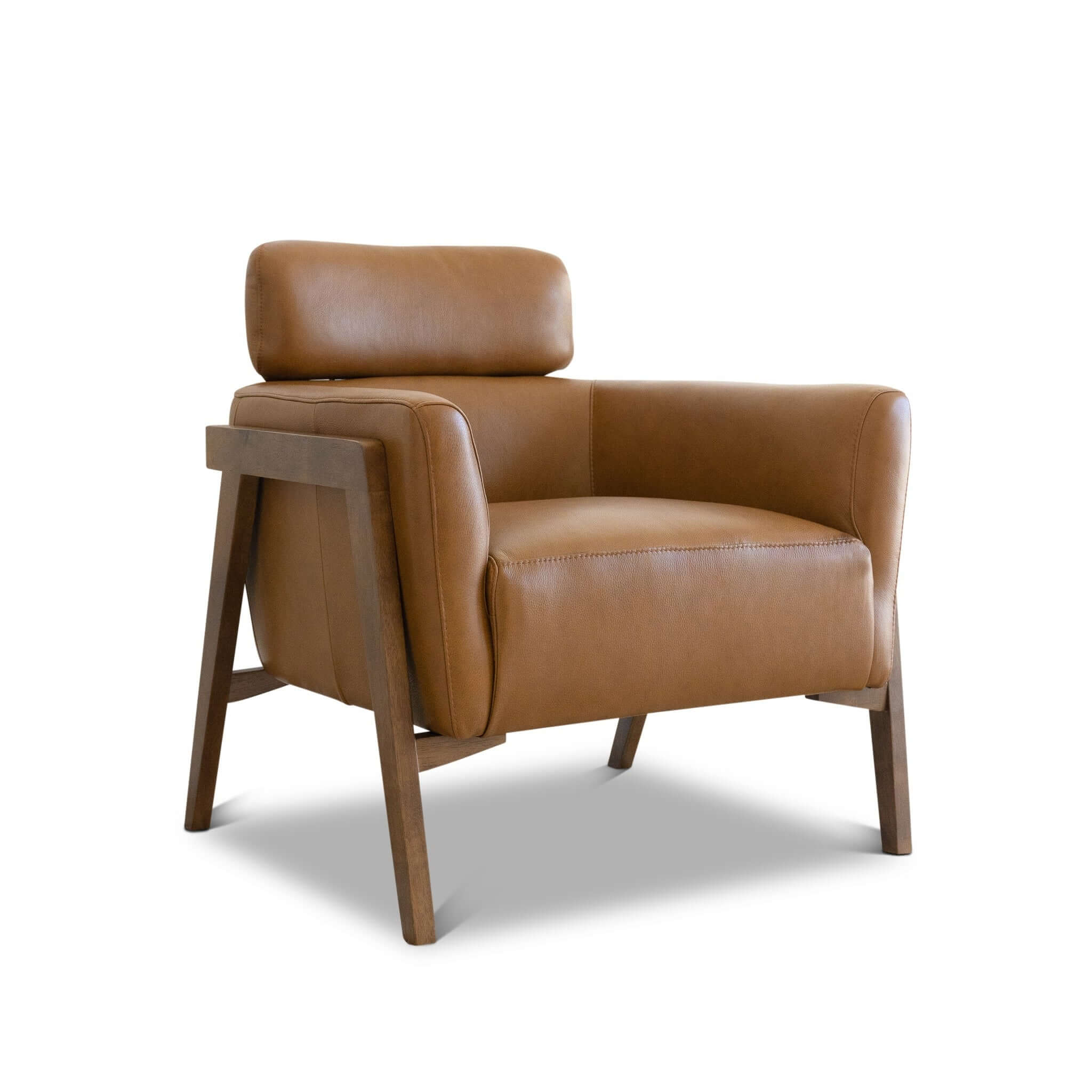Nord Tan Leather Lounge Chair - New York Modern Furniture