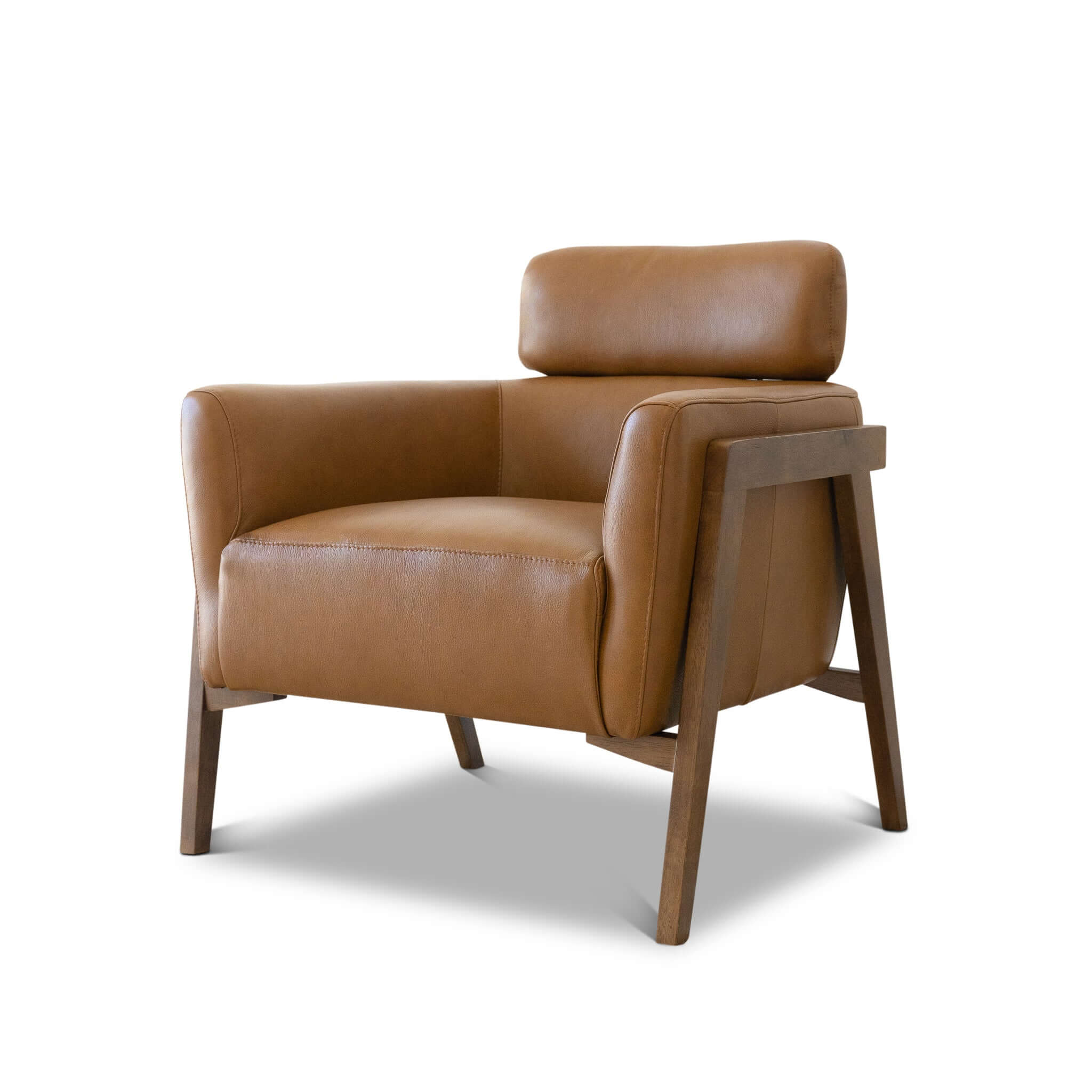Nord Tan Leather Lounge Chair - New York Modern Furniture