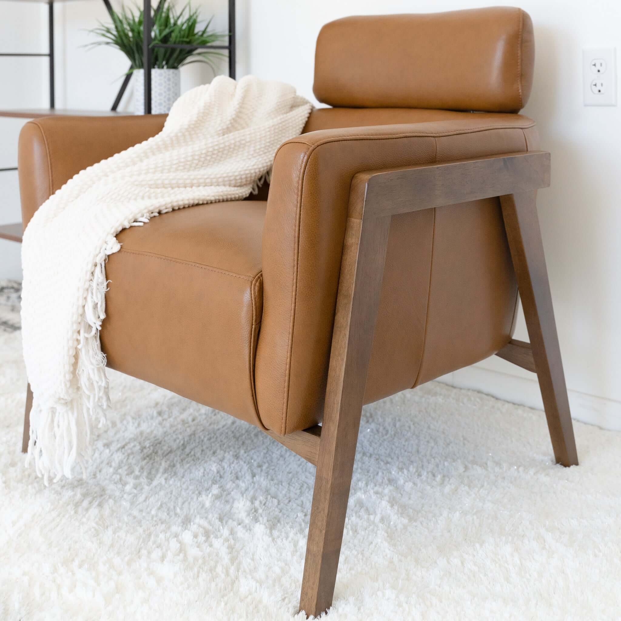 Nord Tan Leather Lounge Chair - New York Modern Furniture