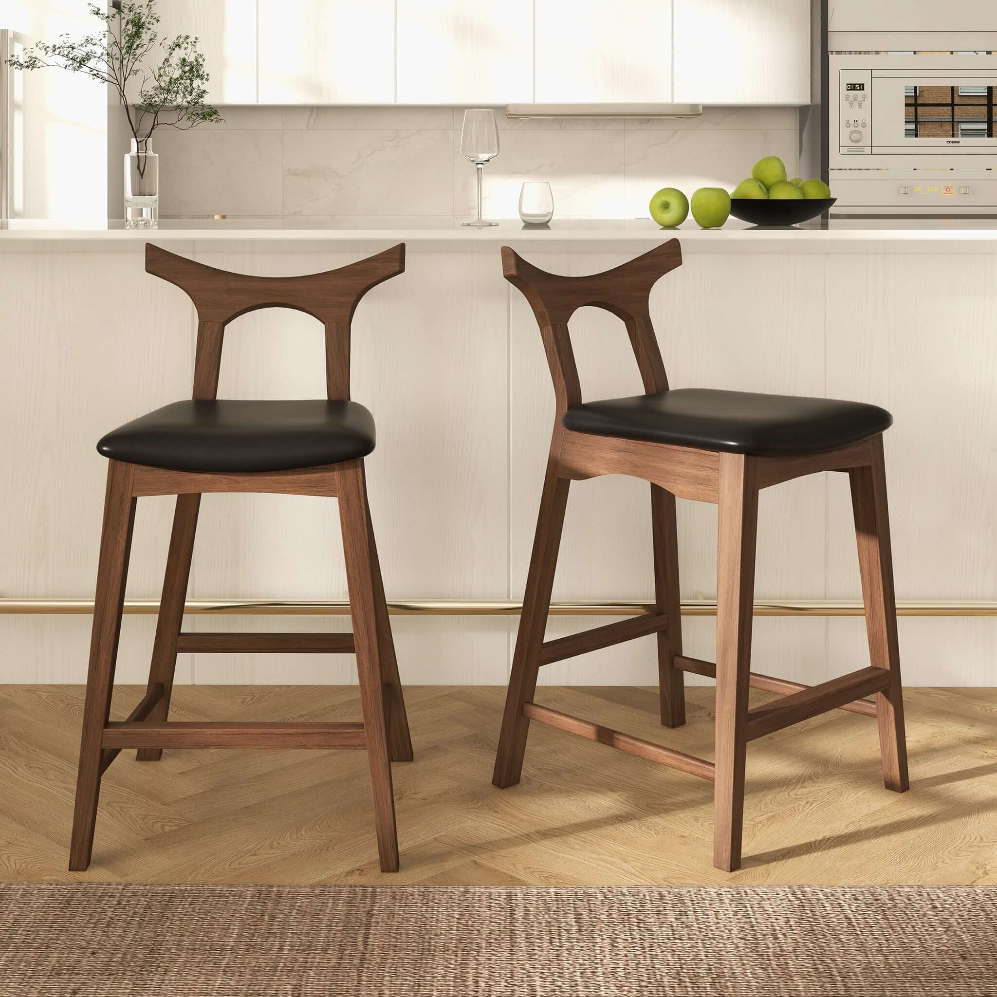 Nosh Leather Counter Chair - New York Modern Furniture