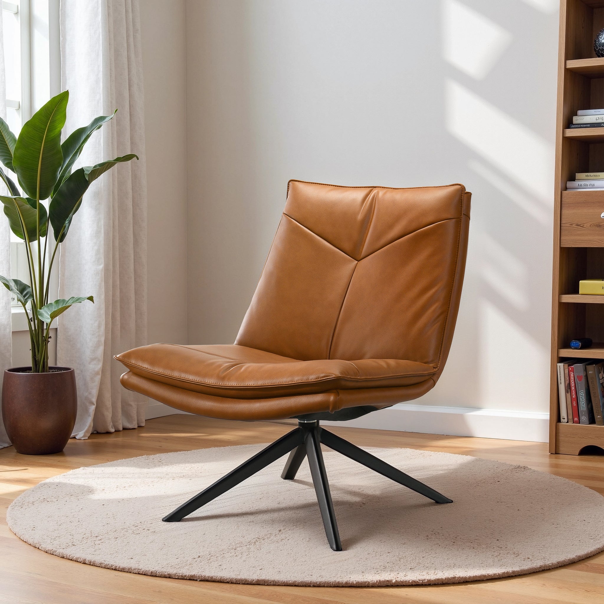 Novi Vegan Leather Swivel Chair - New York Modern Furniture