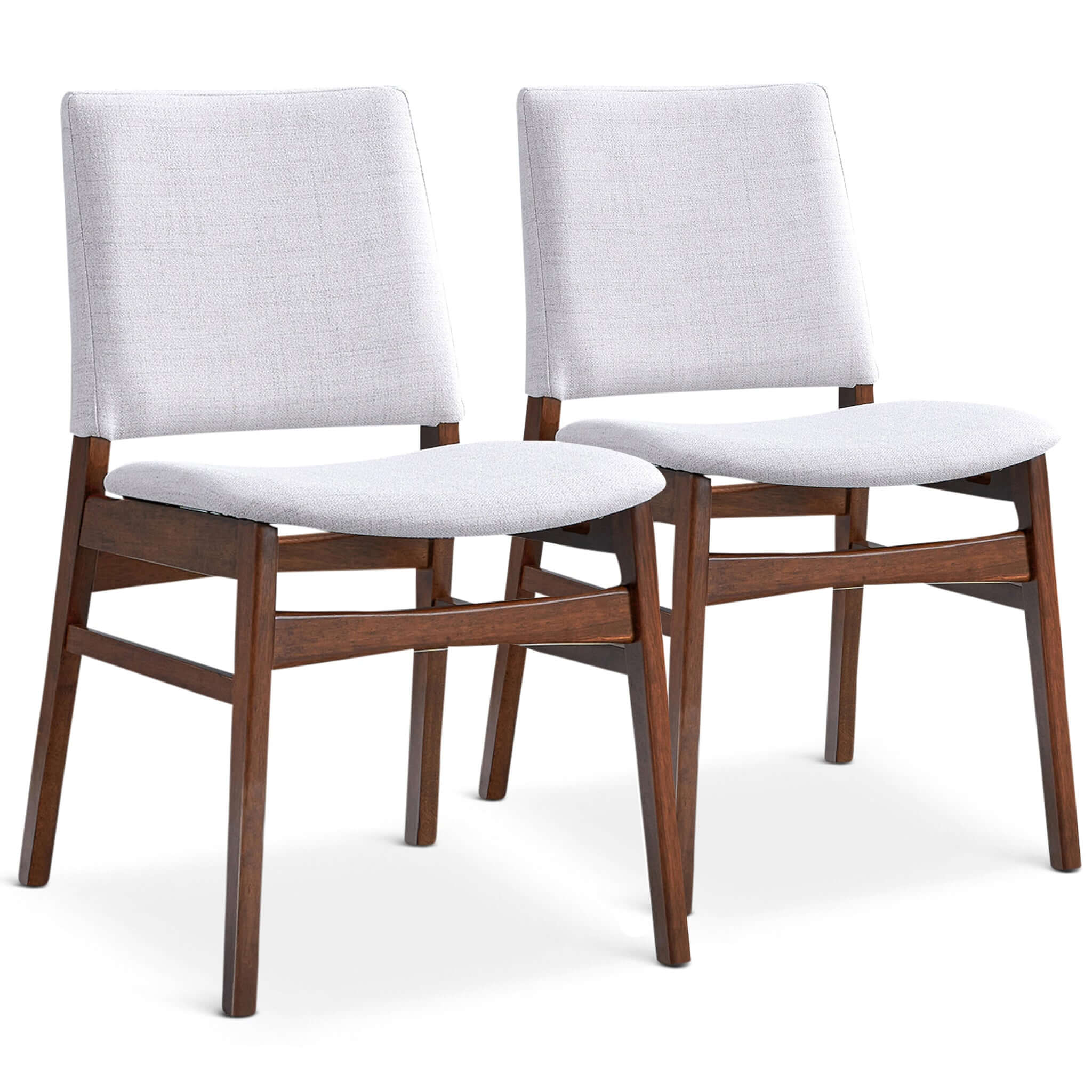Paglia Light Grey Fabric Dining Chair (Set of 2)